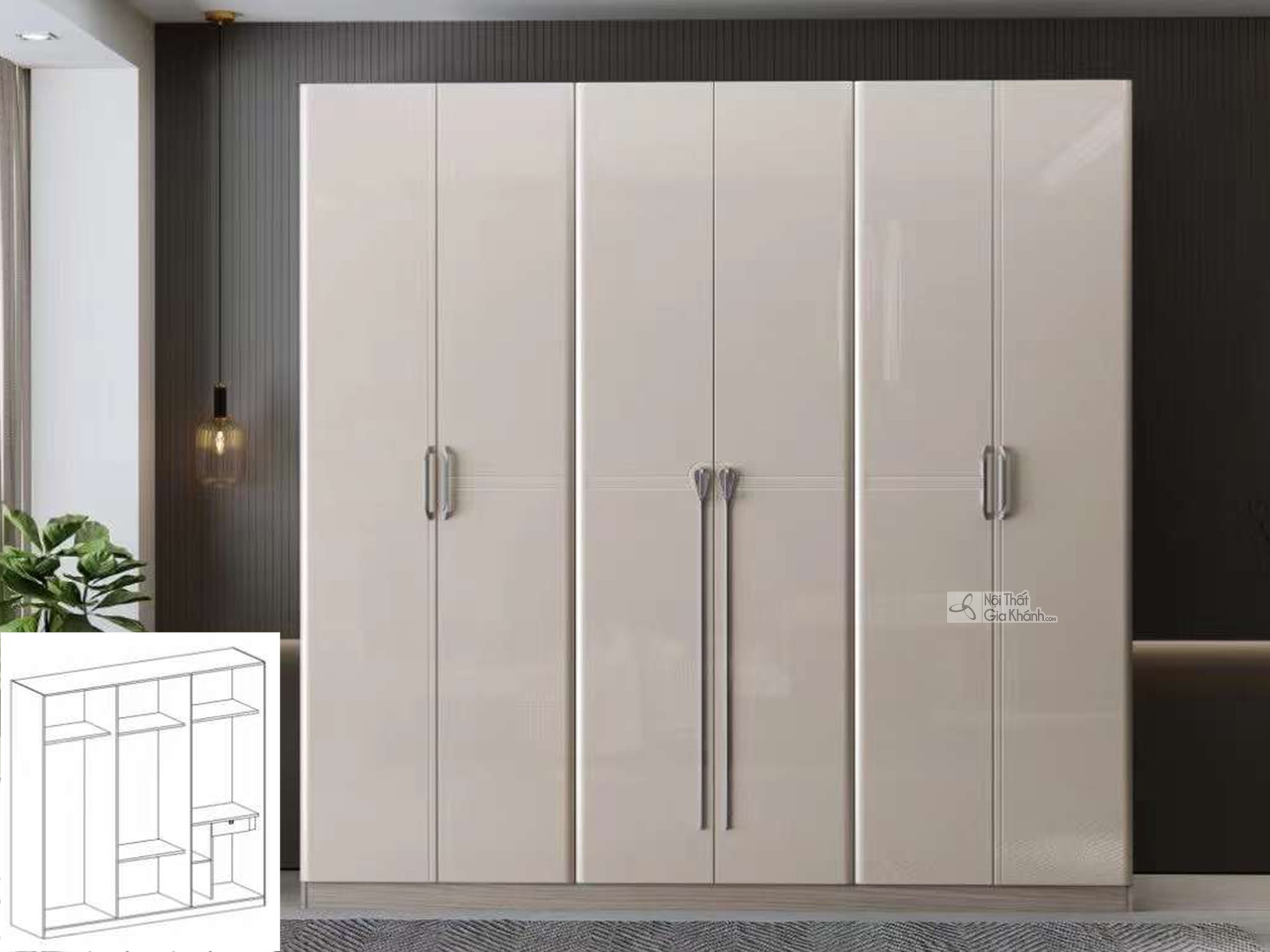 Tủ áo gỗ tự nhiên 10