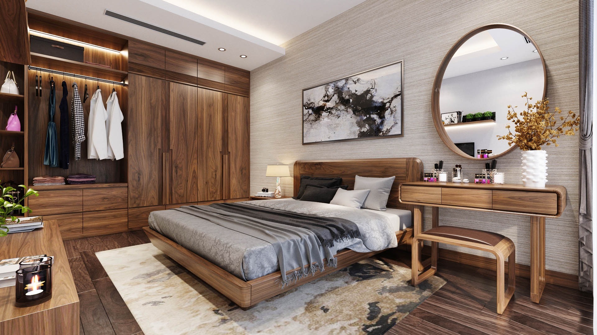 Tủ áo gỗ tự nhiên 8