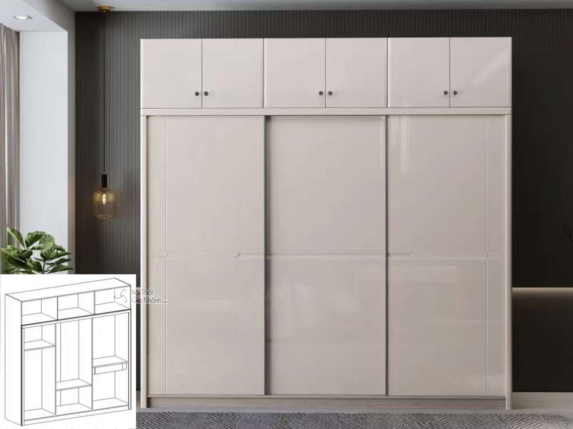 Tủ áo gỗ tự nhiên 9