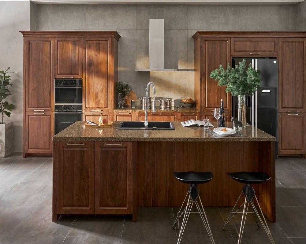 Tủ bếp gỗ tự nhiên 1