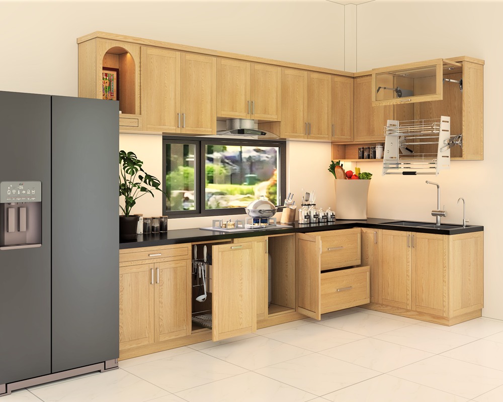Tủ bếp gỗ tự nhiên 16