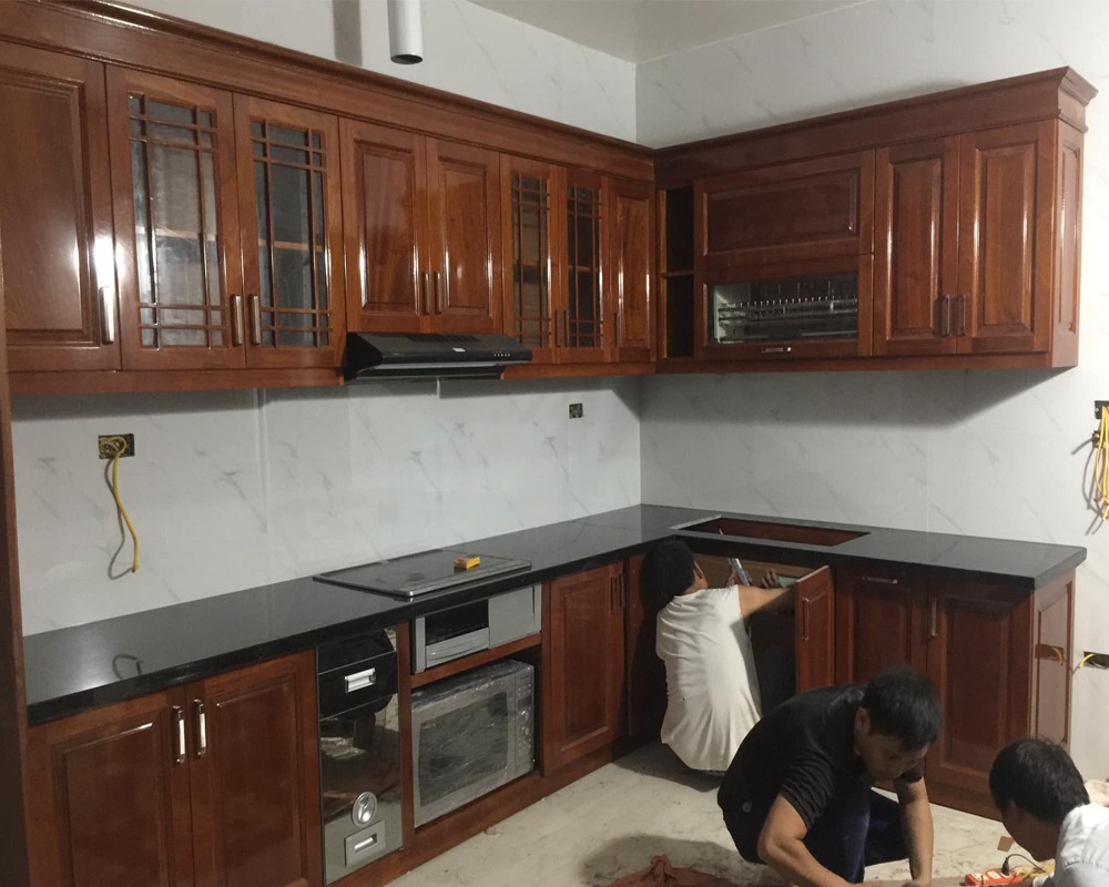 Tủ bếp gỗ tự nhiên 17