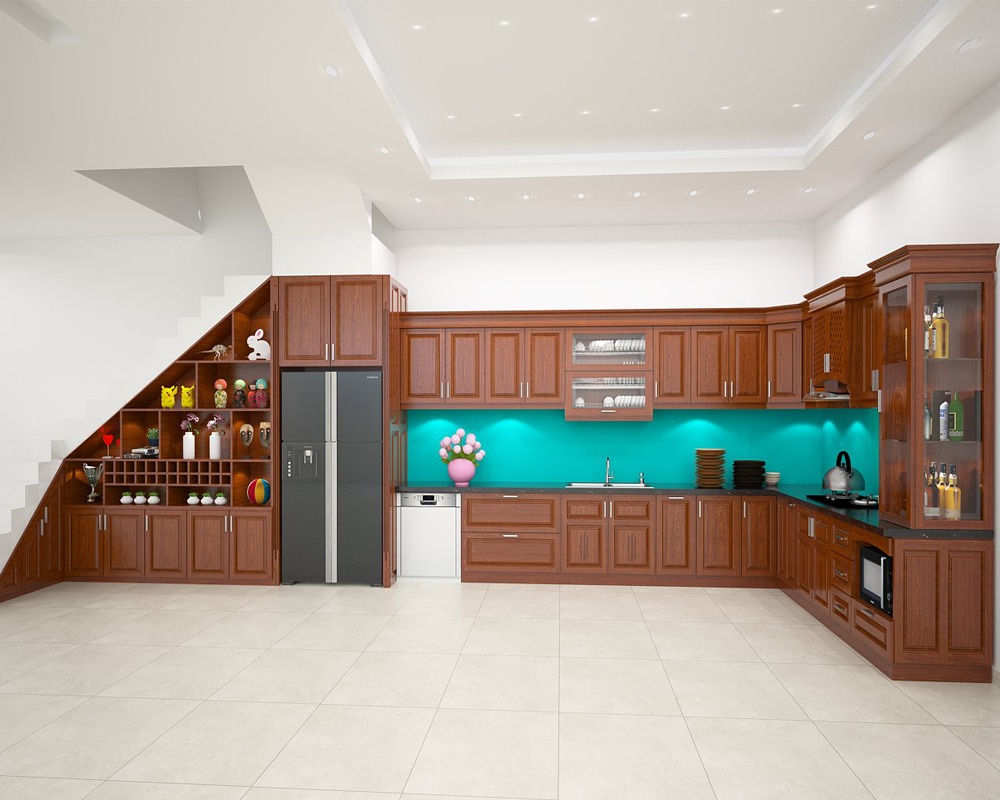 Tủ bếp gỗ tự nhiên 6