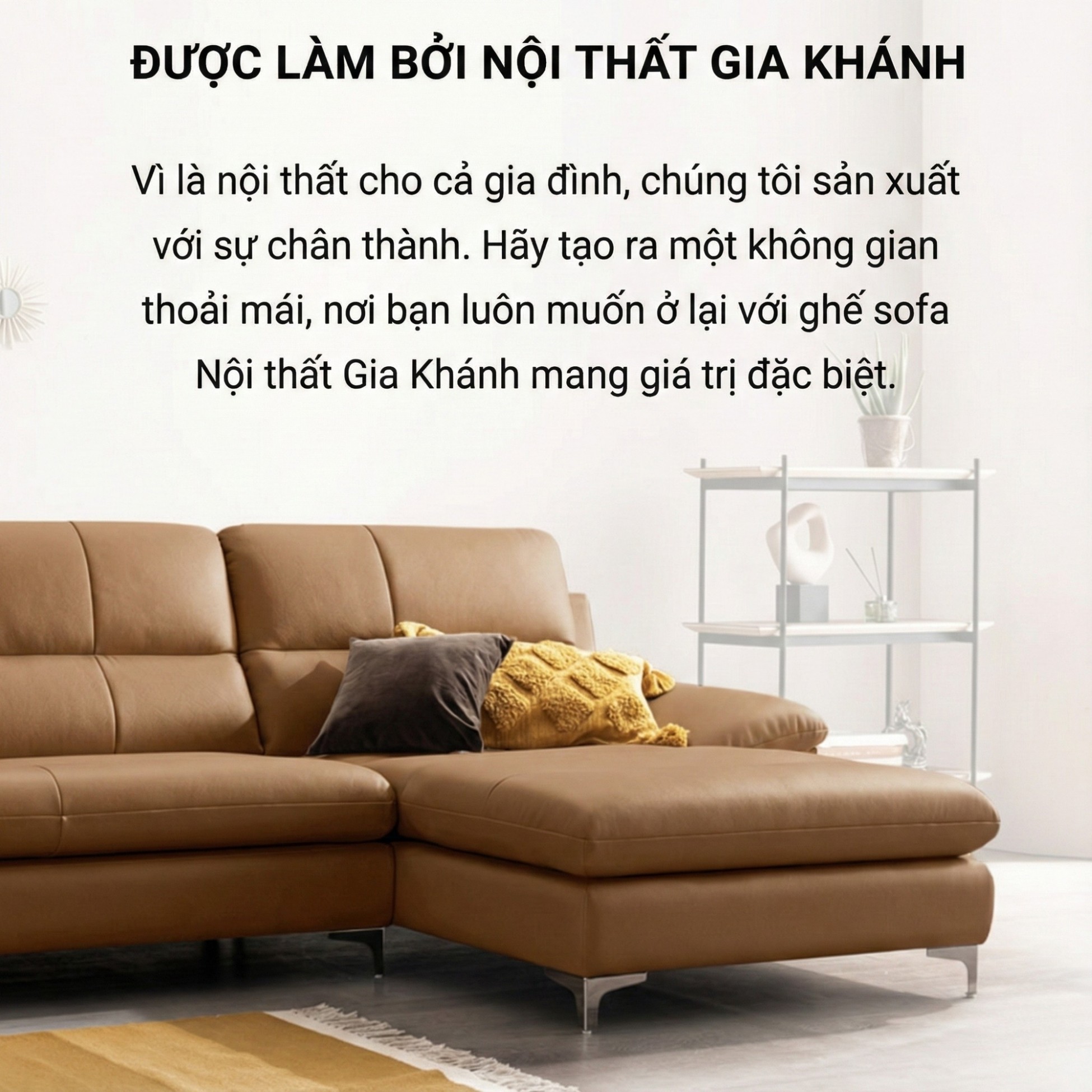 Sofa SEABREE - Sofa Góc Hiện Đại Bọc Da Cho Phòng Khách Chung Cư