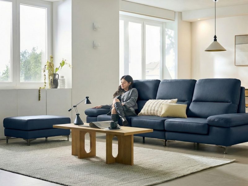 sofa AERIE sofa da hiện đại và êm ái