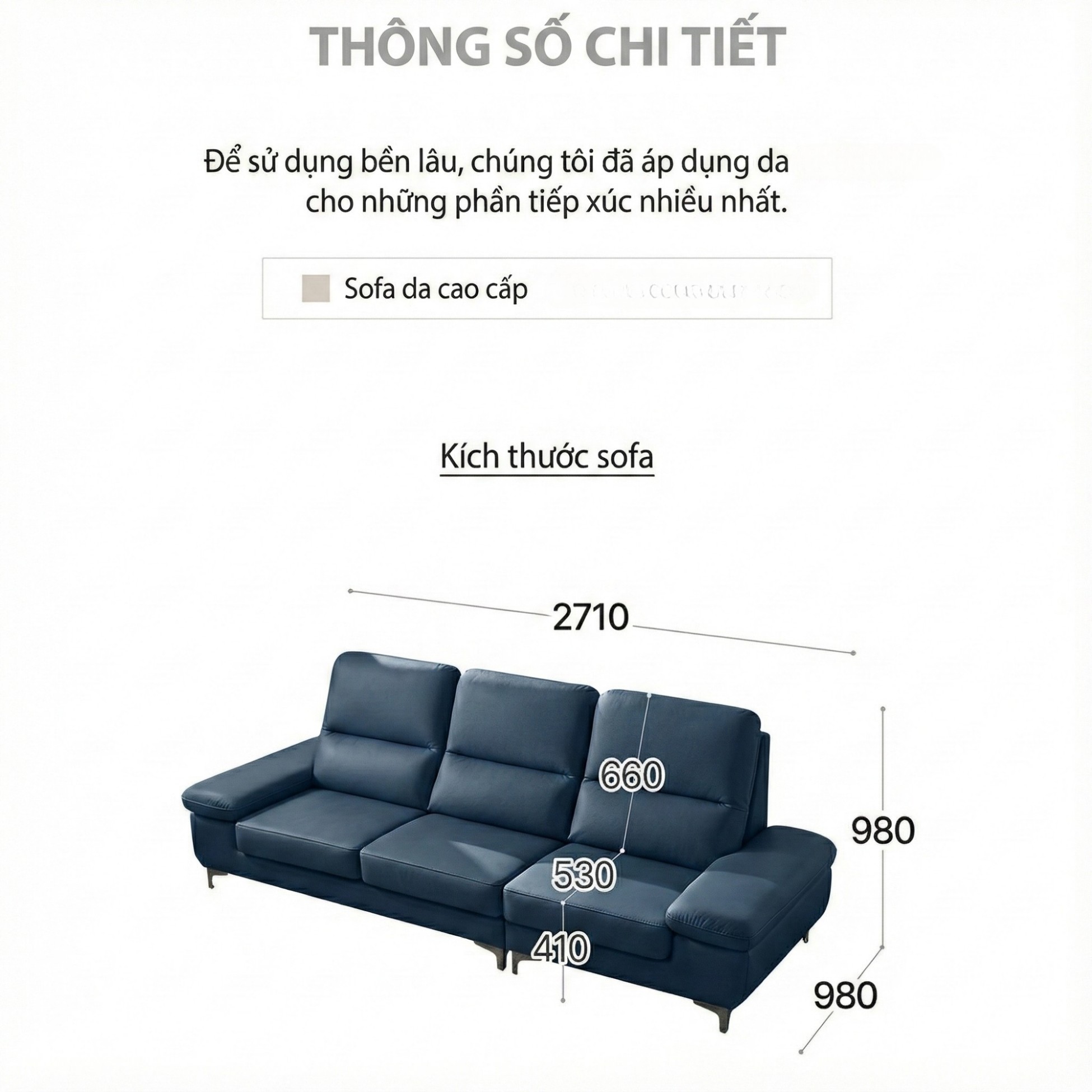 sofa AERIE sofa da hiện đại và êm ái