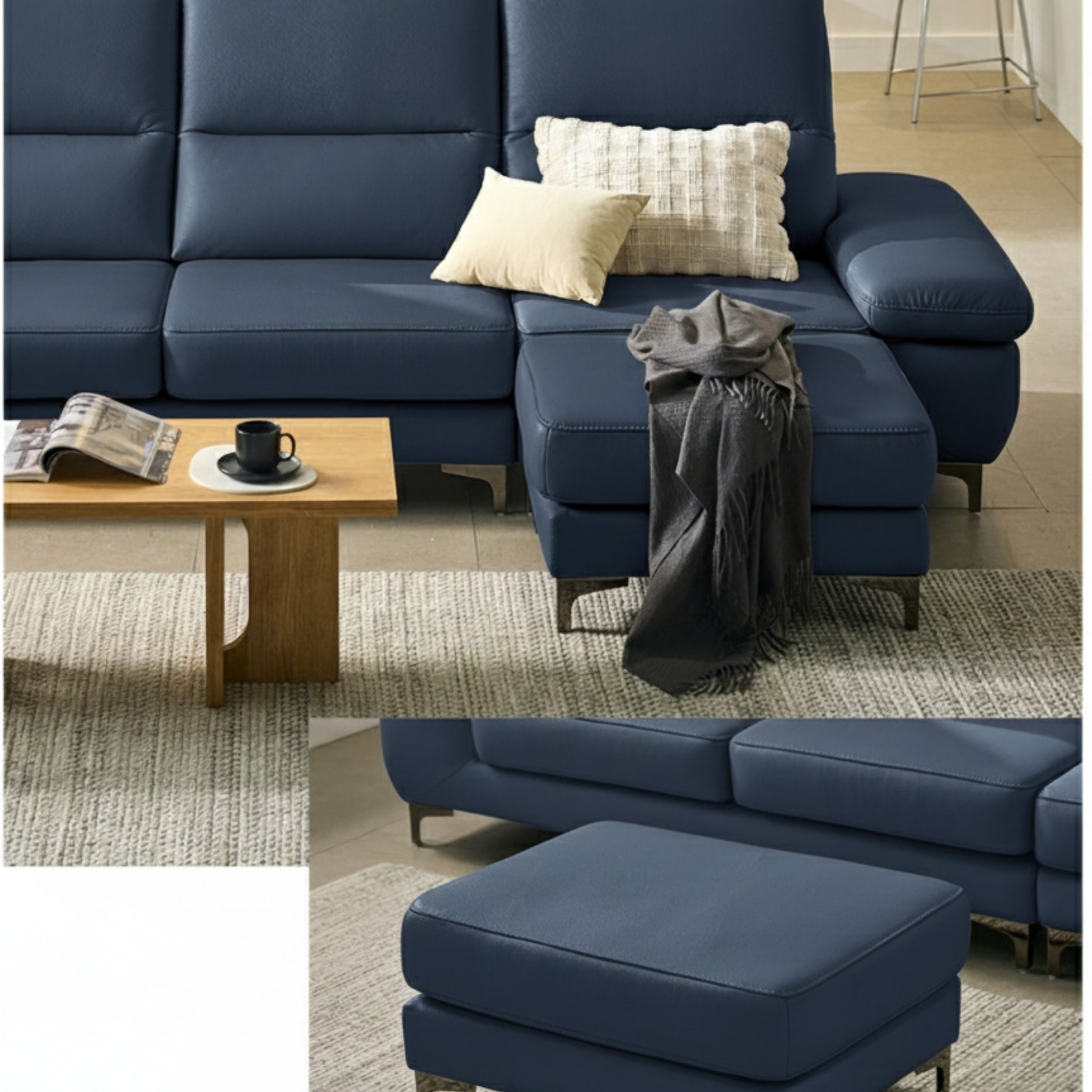 sofa AERIE sofa da hiện đại và êm ái