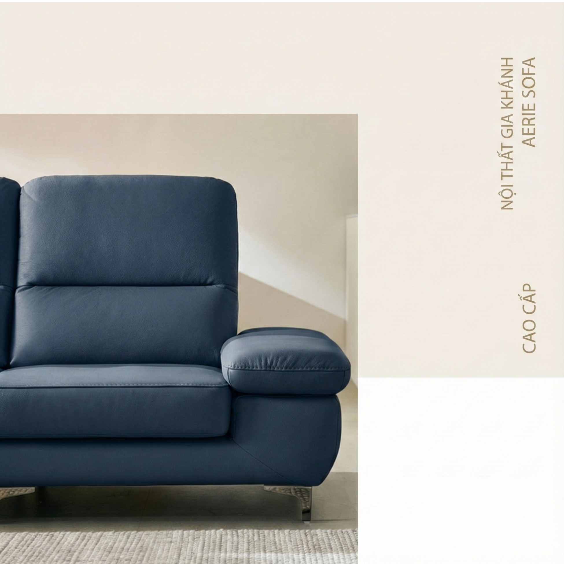 sofa AERIE sofa da hiện đại và êm ái