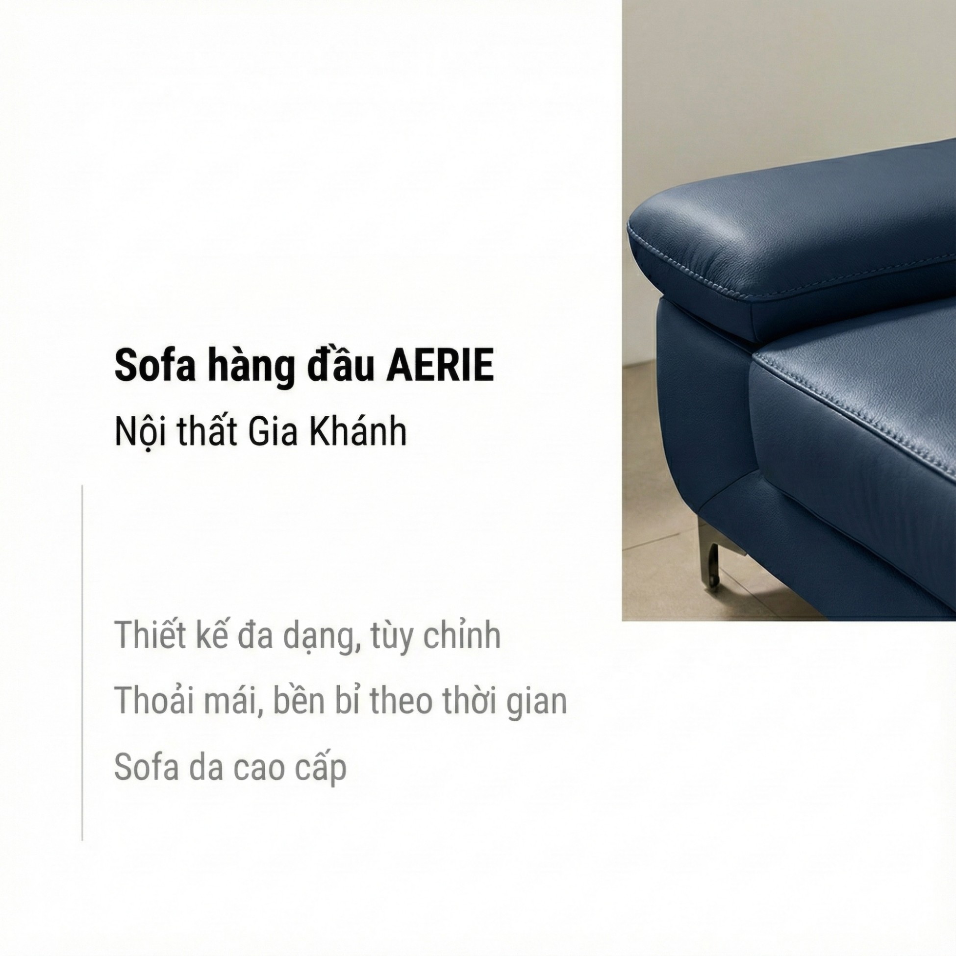 sofa AERIE sofa da hiện đại và êm ái