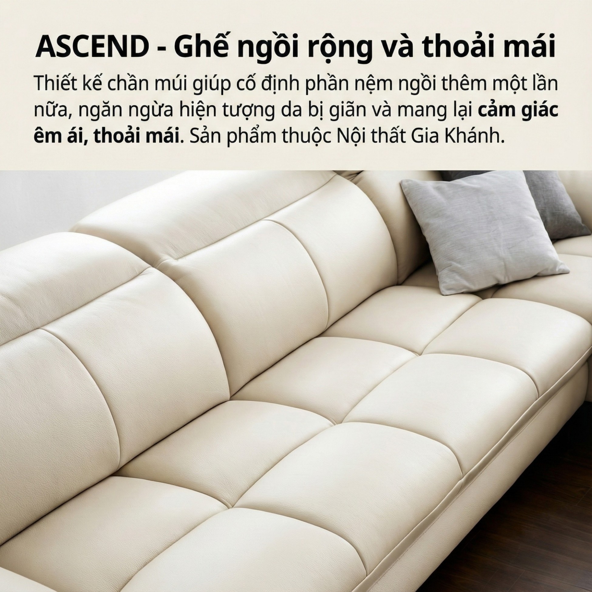 Sofa ASCEND - Sofa Băng Hiện Đại Cho Chủ Nhà Trẻ Trung