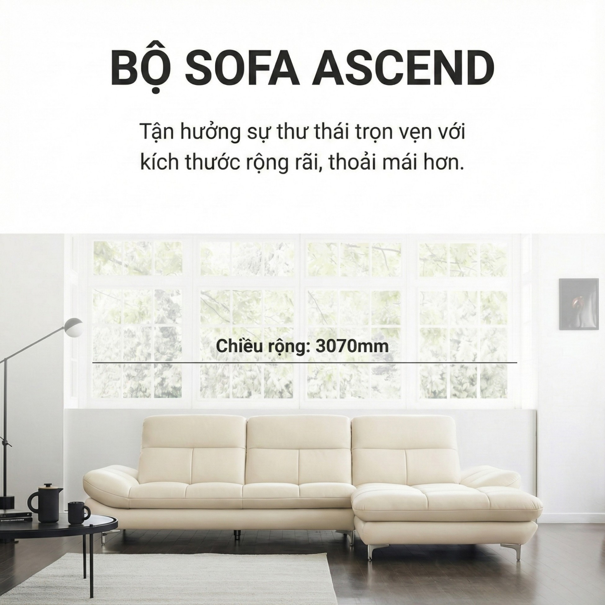 Sofa ASCEND - Sofa Băng Hiện Đại Cho Chủ Nhà Trẻ Trung