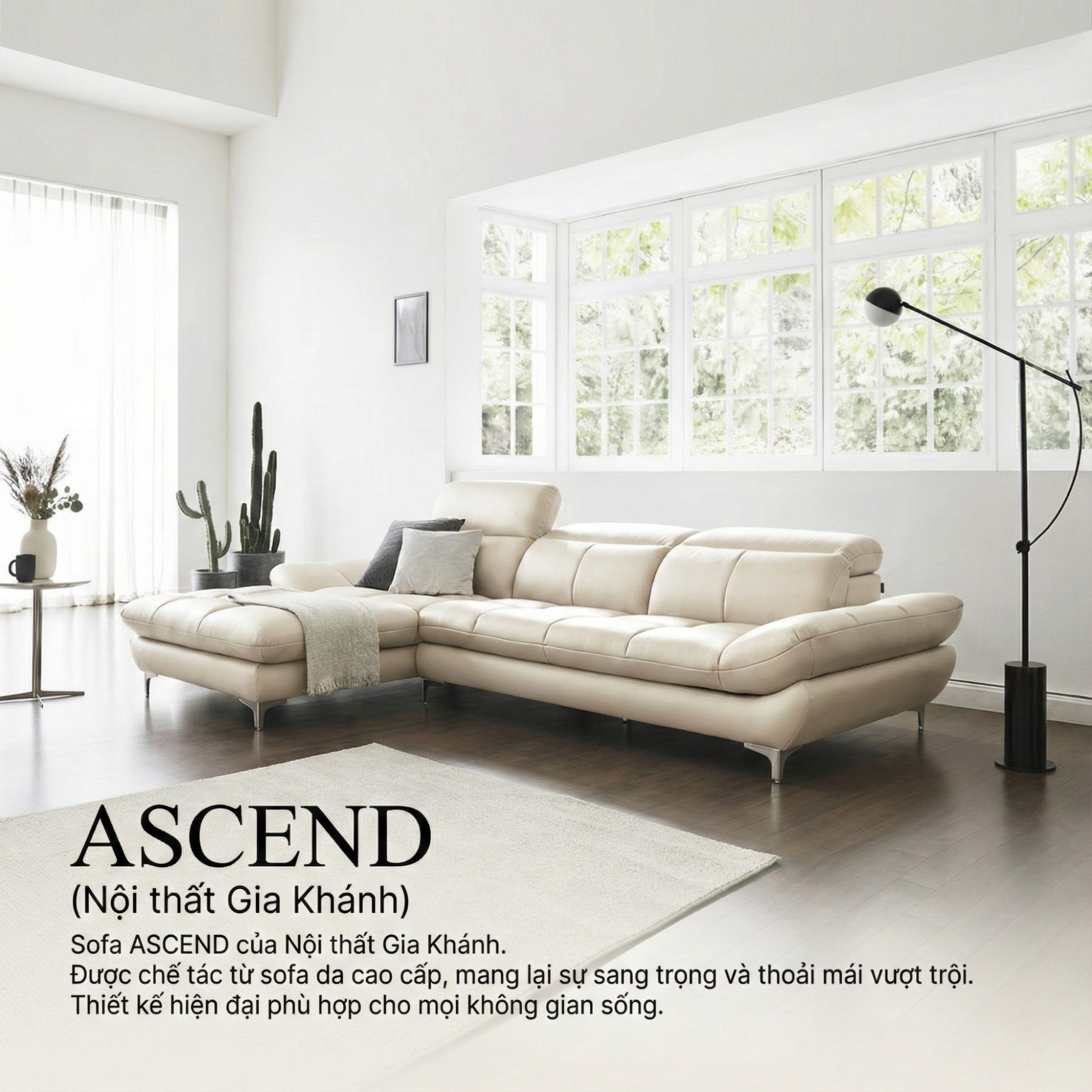 Sofa ASCEND - Sofa Băng Hiện Đại Cho Chủ Nhà Trẻ Trung
