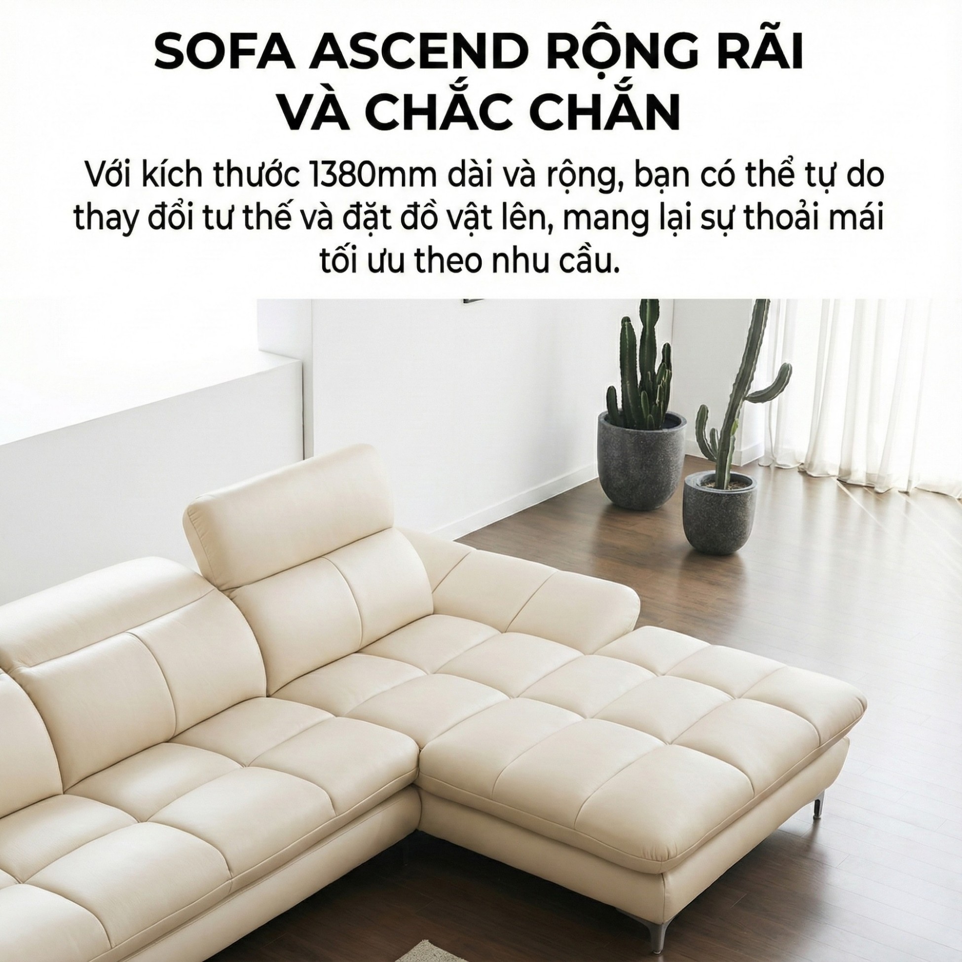 Sofa ASCEND - Sofa Băng Hiện Đại Cho Chủ Nhà Trẻ Trung