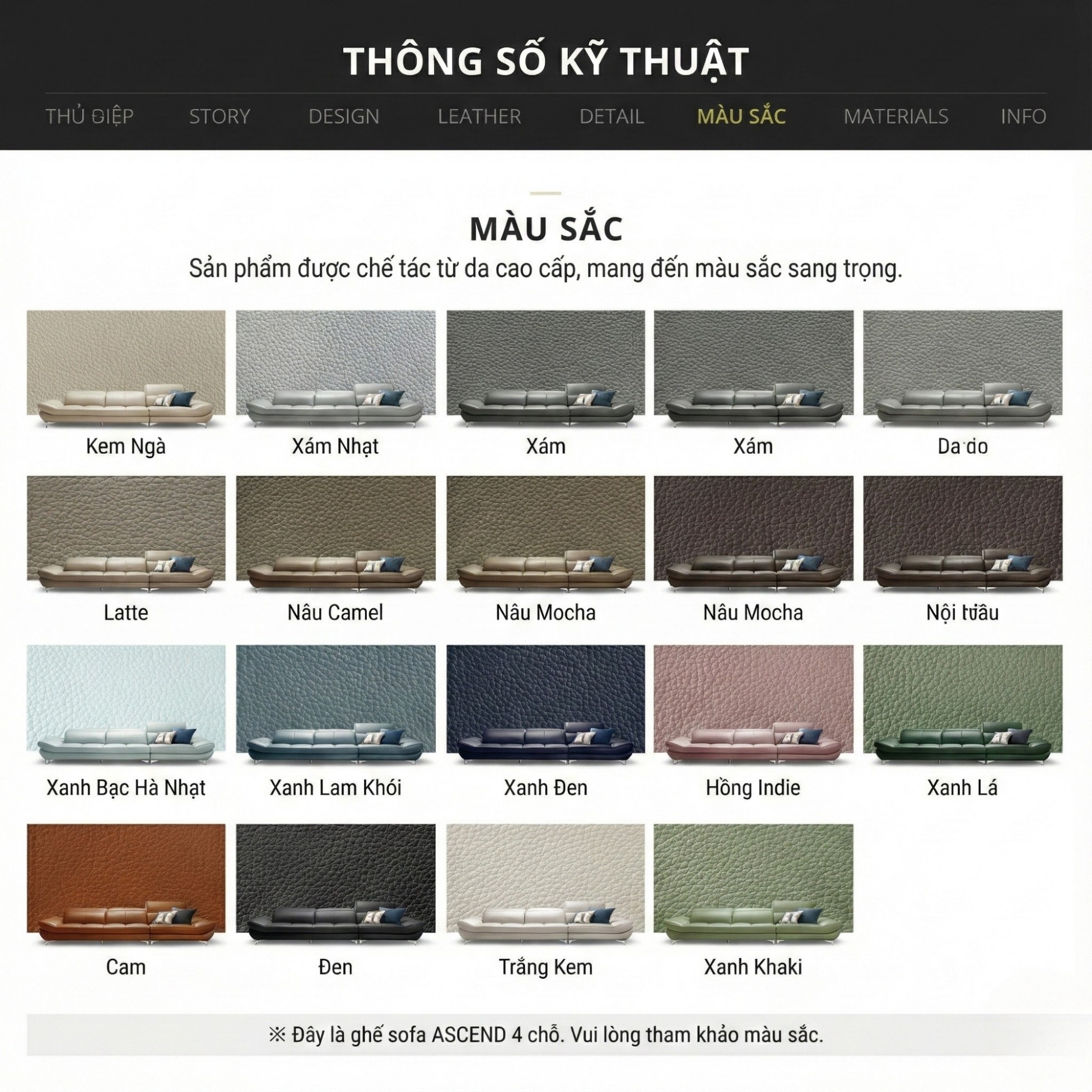 Sofa ASCEND - Sofa Băng Hiện Đại Cho Chủ Nhà Trẻ Trung