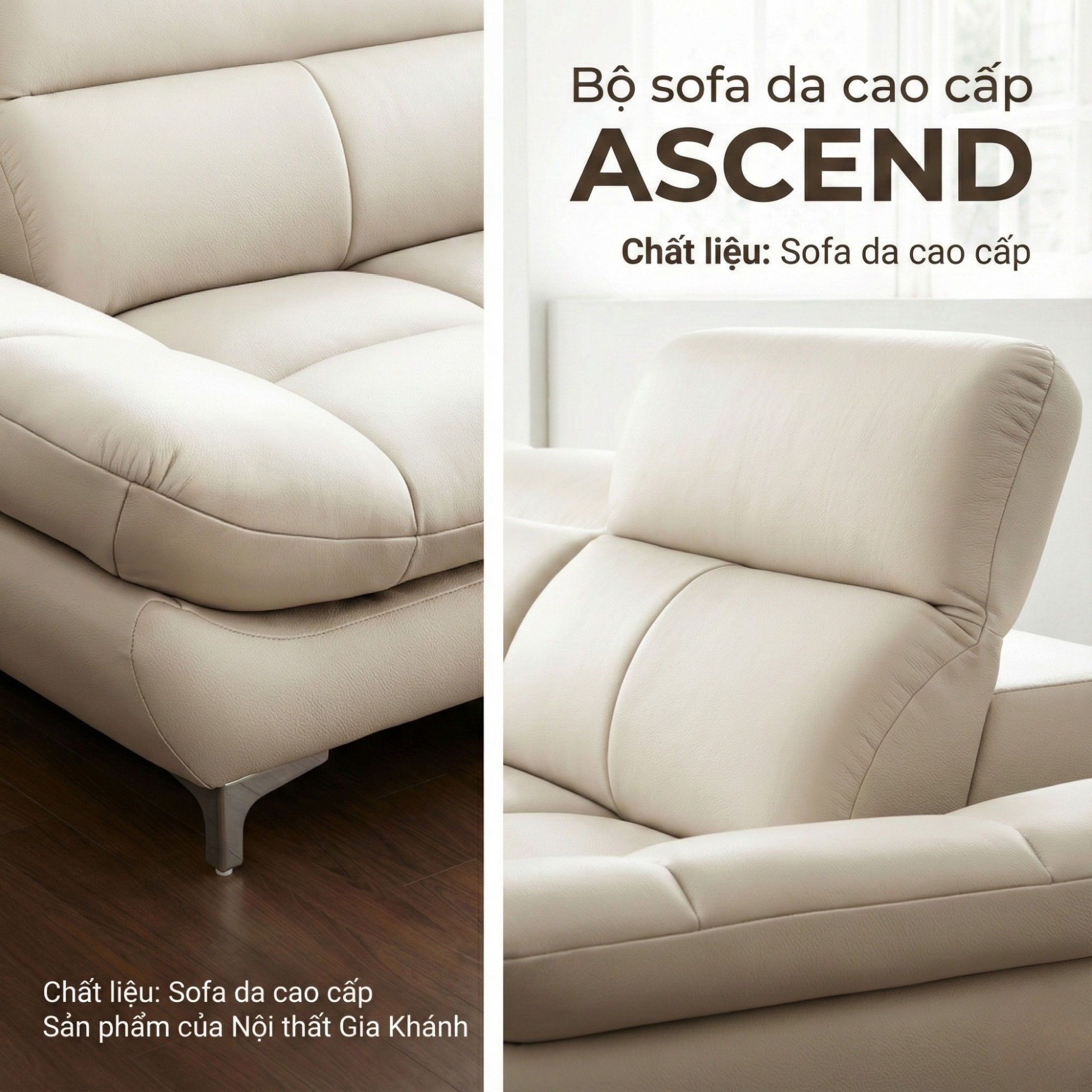 Sofa ASCEND - Sofa Băng Hiện Đại Cho Chủ Nhà Trẻ Trung
