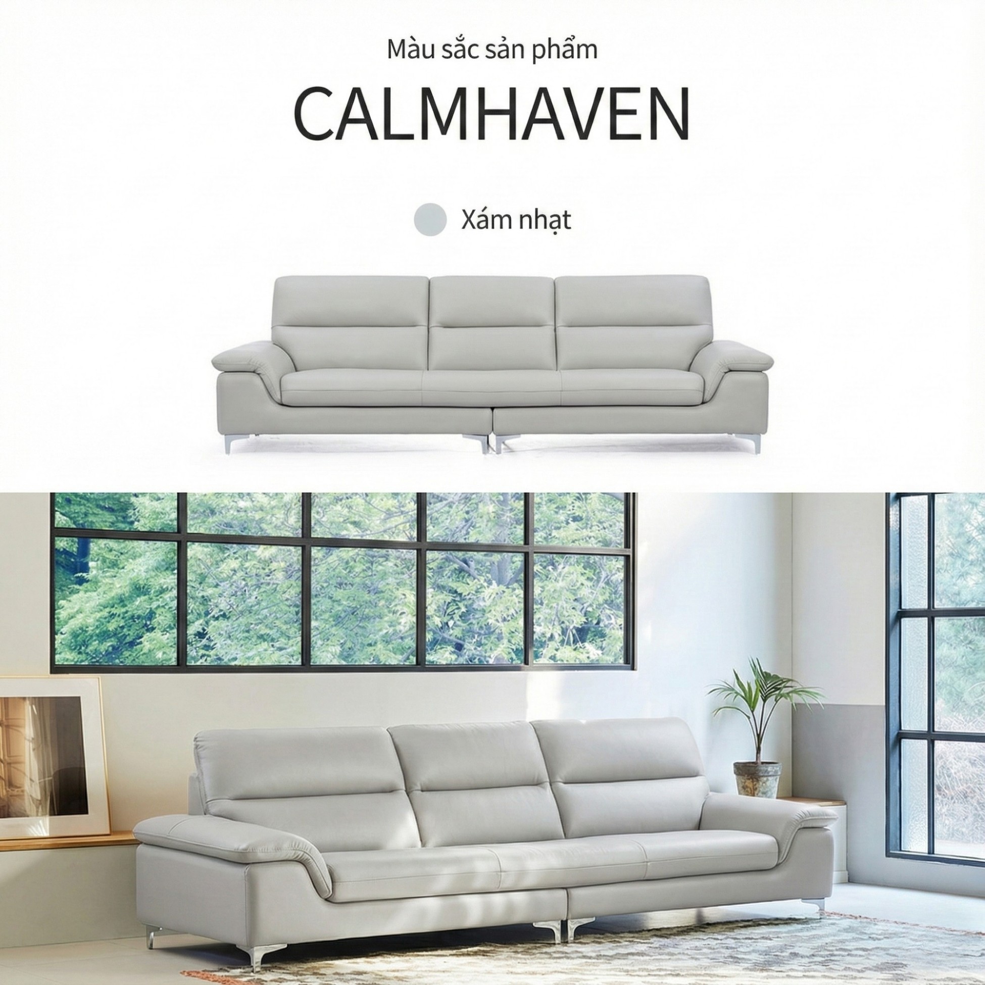 Sofa CALMHAVEN - Sofa Băng Hiện Đại Tôi Giản Cho Phòng Khách Gia Đình 