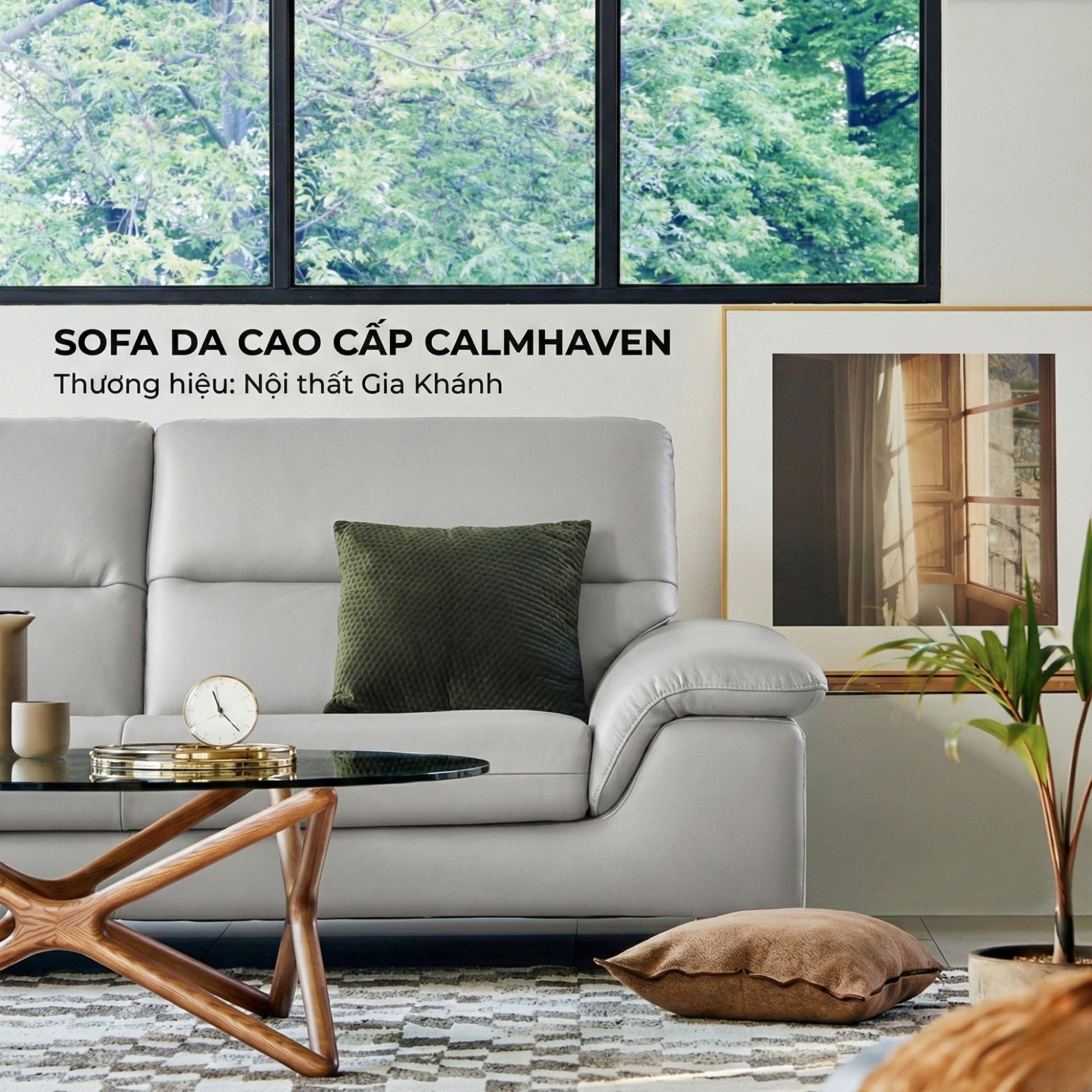 Sofa CALMHAVEN - Sofa Băng Hiện Đại Tôi Giản Cho Phòng Khách Gia Đình 