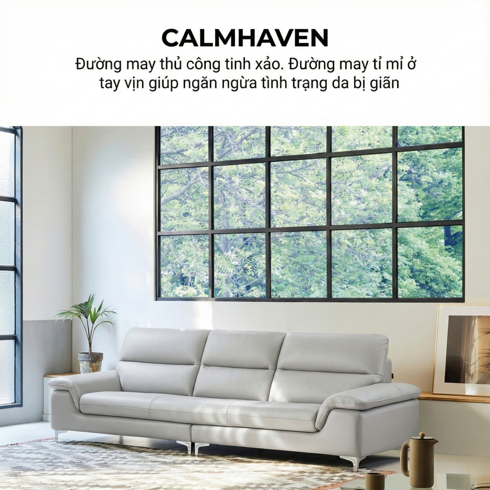 Sofa CALMHAVEN - Sofa Băng Hiện Đại Tôi Giản Cho Phòng Khách Gia Đình 