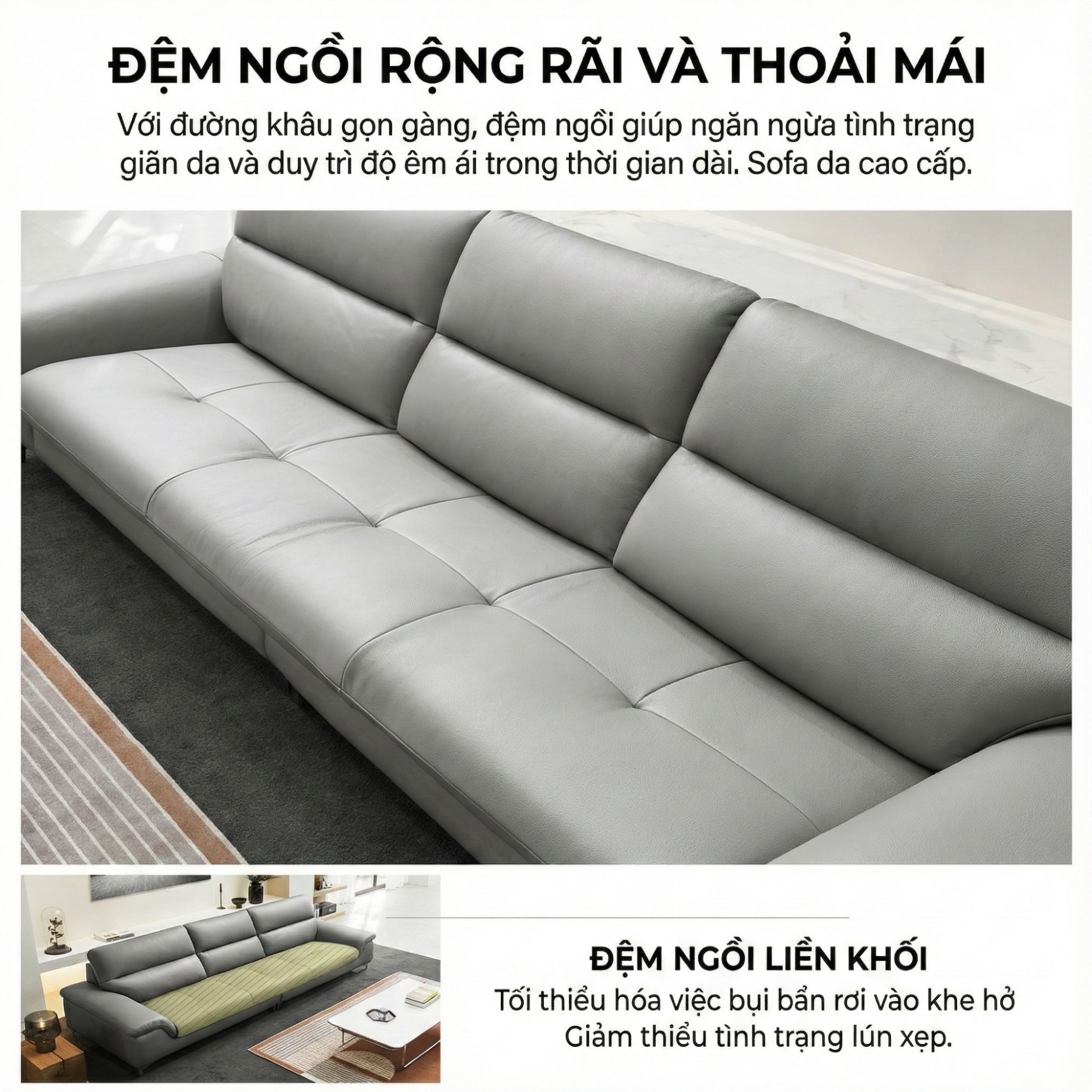 Sofa CALMHAVEN - Sofa Băng Hiện Đại Tôi Giản Cho Phòng Khách Gia Đình 