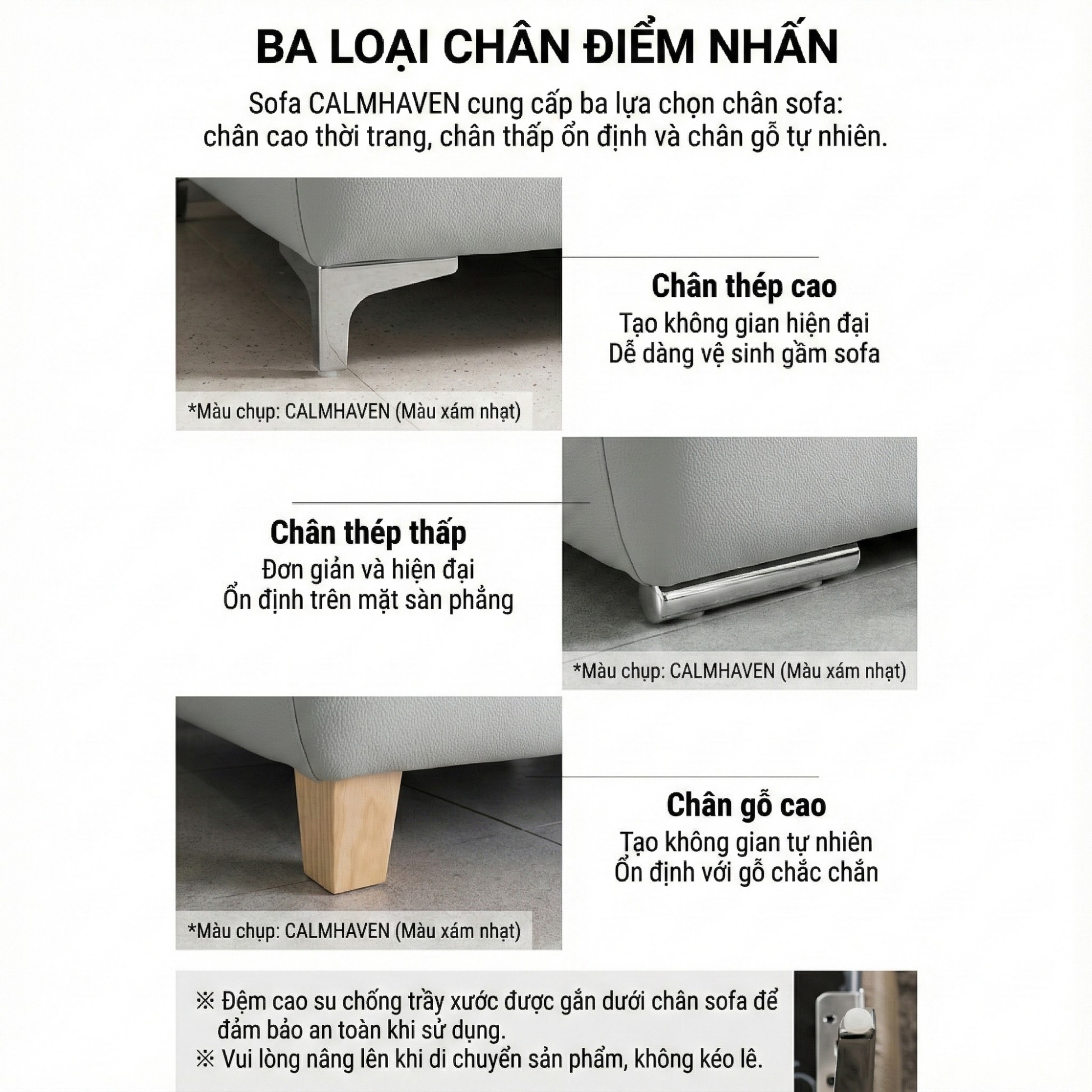 Sofa CALMHAVEN - Sofa Băng Hiện Đại Tôi Giản Cho Phòng Khách Gia Đình 