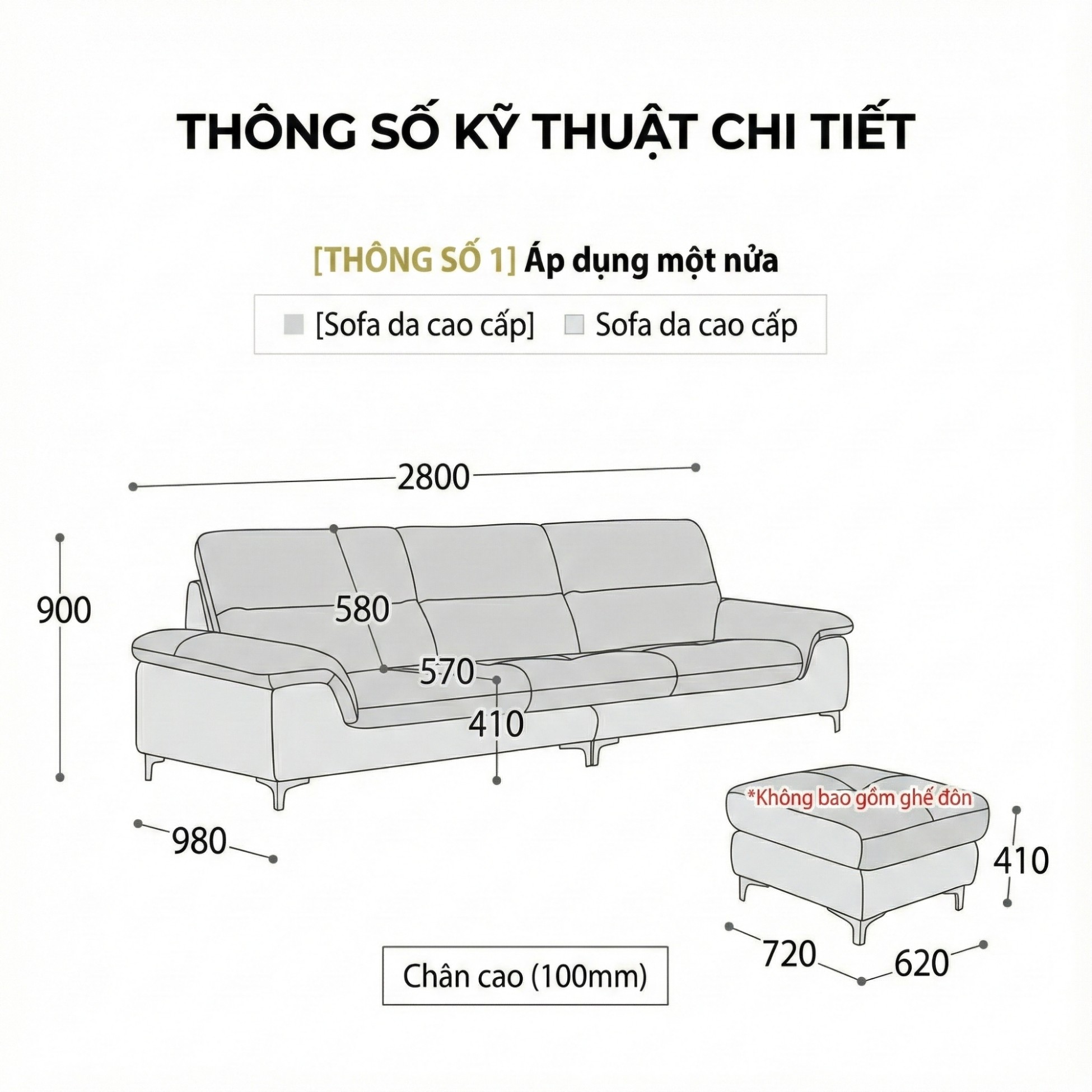 Sofa CALMHAVEN - Sofa Băng Hiện Đại Tôi Giản Cho Phòng Khách Gia Đình 