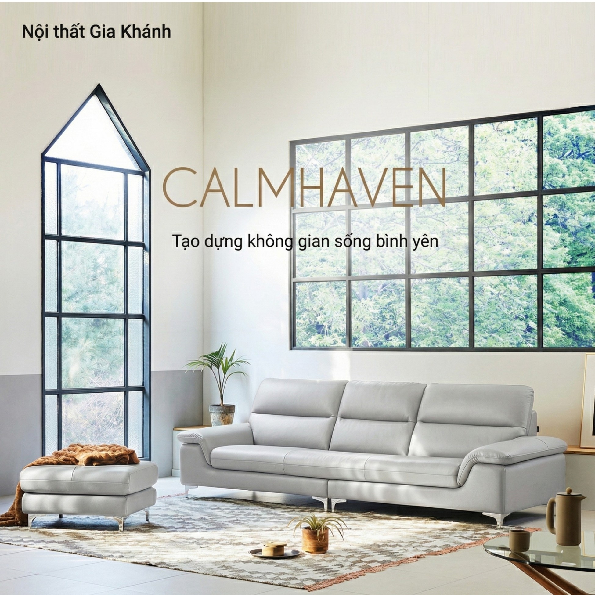 Sofa CALMHAVEN - Sofa Băng Hiện Đại Tôi Giản Cho Phòng Khách Gia Đình 