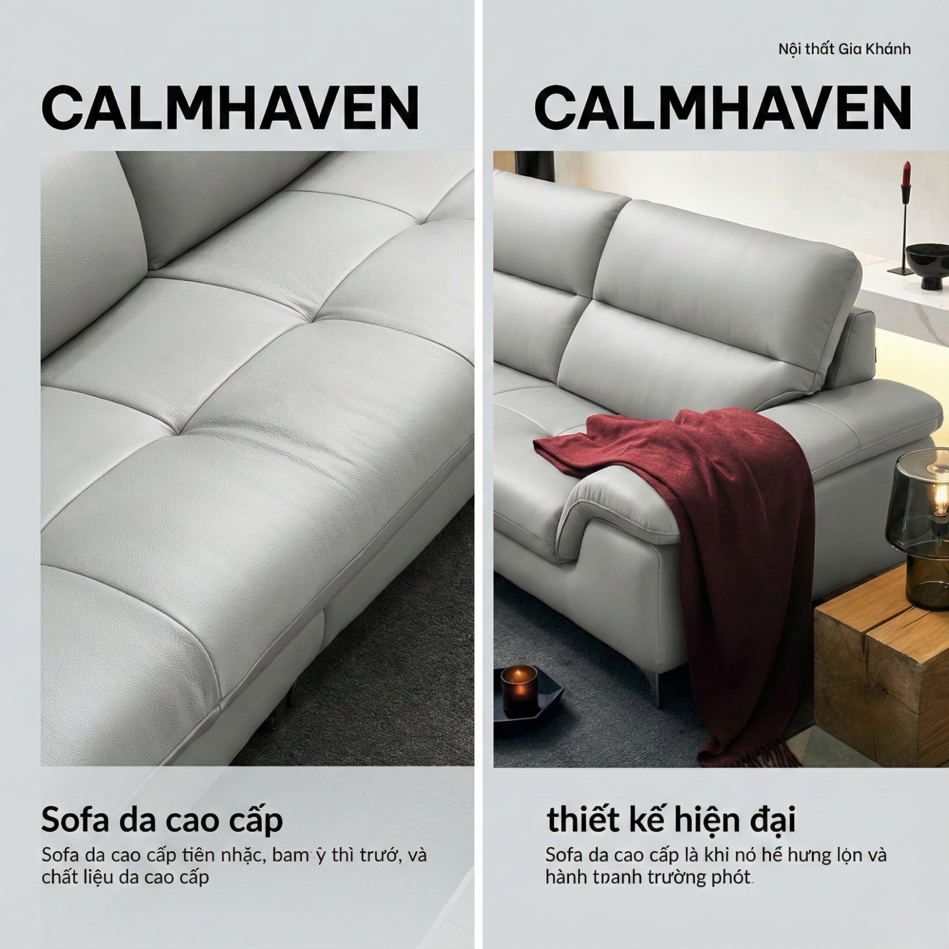 Sofa CALMHAVEN - Sofa Băng Hiện Đại Tôi Giản Cho Phòng Khách Gia Đình 