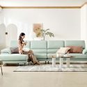 Sofa CHARLIE – Sofa Góc Với Da Cao Cấp Hiện Đại Êm Ái Cho Phòng Khách