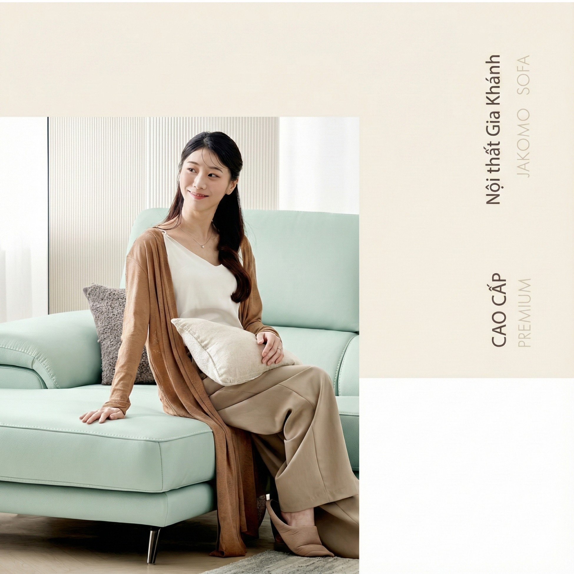 Sofa CHARLIE – Sofa Góc Với Da Cao Cấp Hiện Đại Êm Ái Cho Phòng Khách