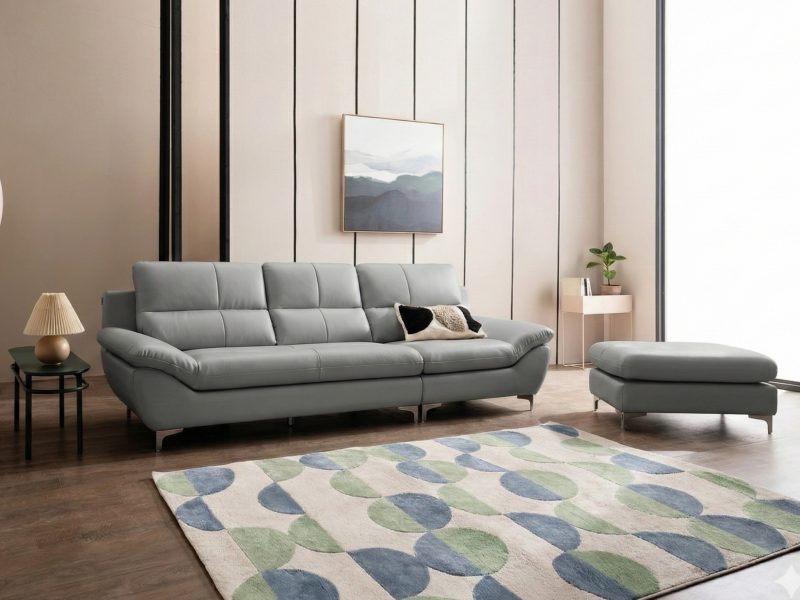 Sofa COASTAL - Sofa Da Hiện Đại Tinh Tế Cho Phòng Khách Trẻ Trung (Hàng Order)