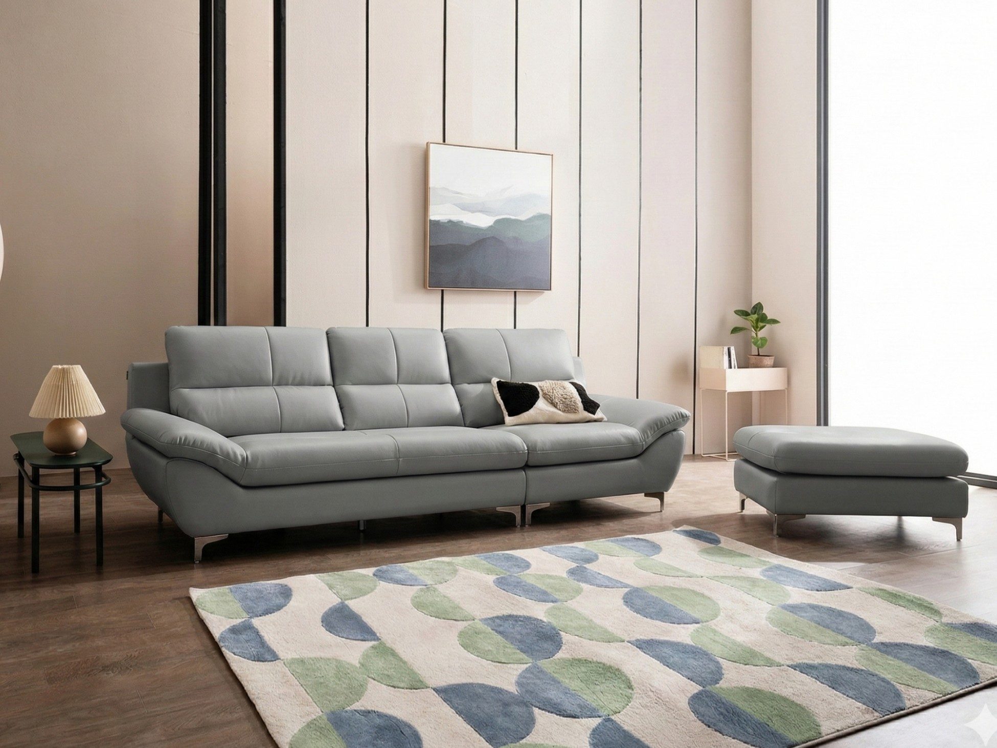 Sofa COASTAL - Sofa Da Hiện Đại Tinh Tế Cho Phòng Khách Trẻ Trung (Hàng Order)
