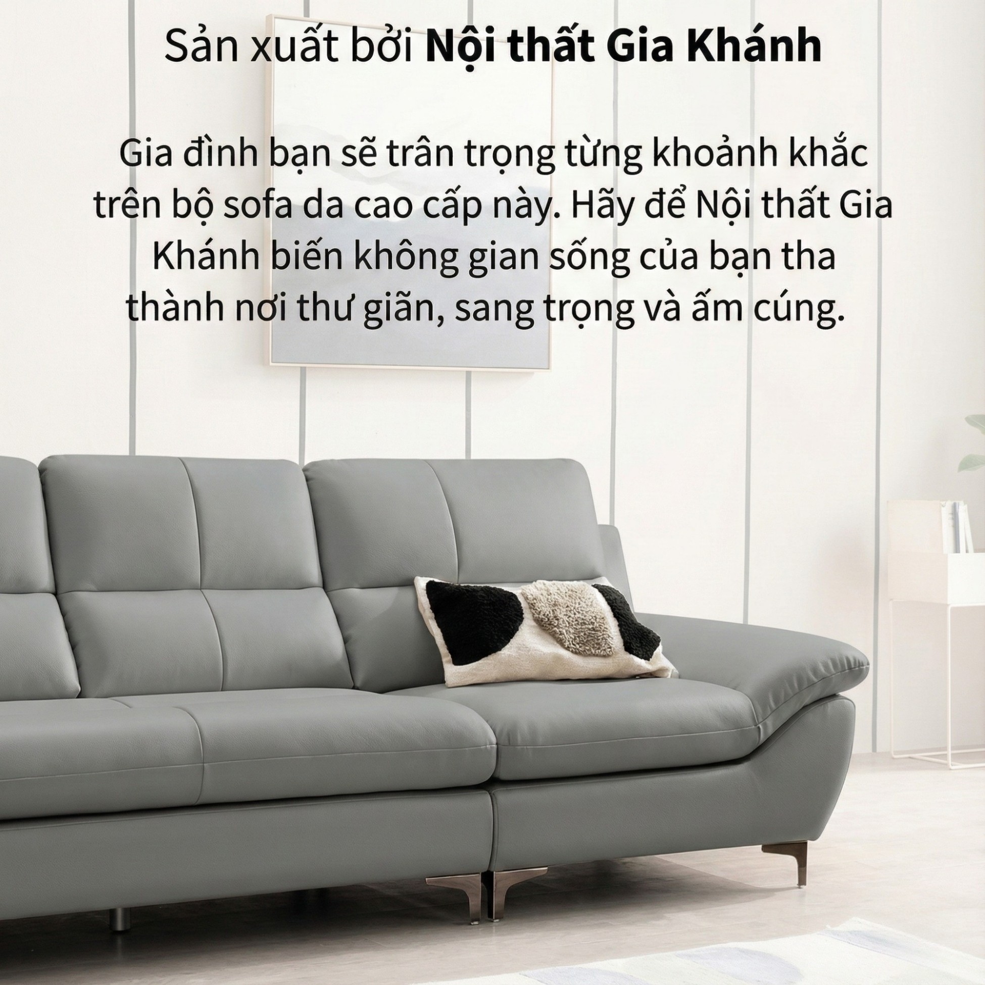Sofa COASTAL - Sofa Da Hiện Đại Tinh Tế Cho Phòng Khách Trẻ Trung