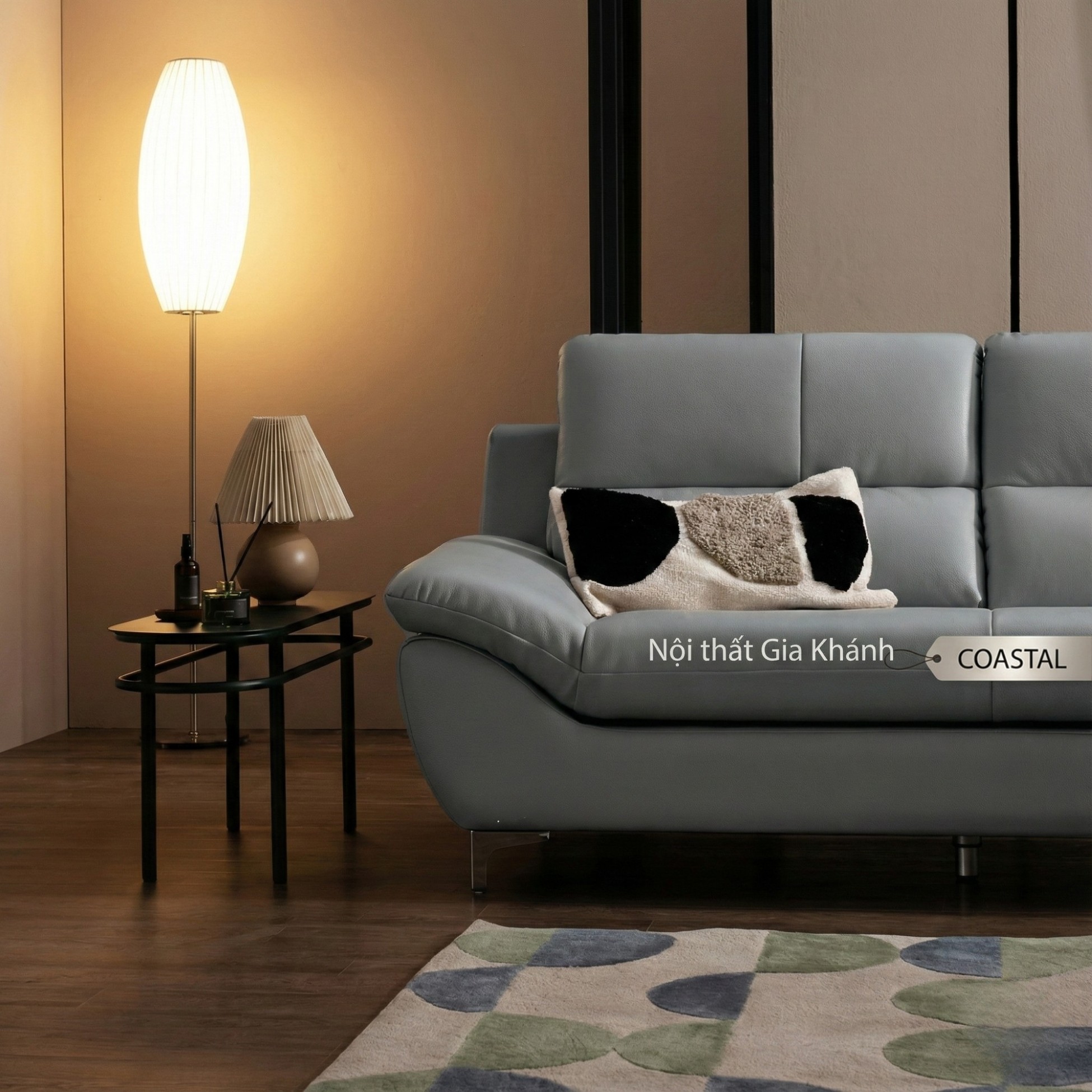 Sofa COASTAL - Sofa Da Hiện Đại Tinh Tế Cho Phòng Khách Trẻ Trung