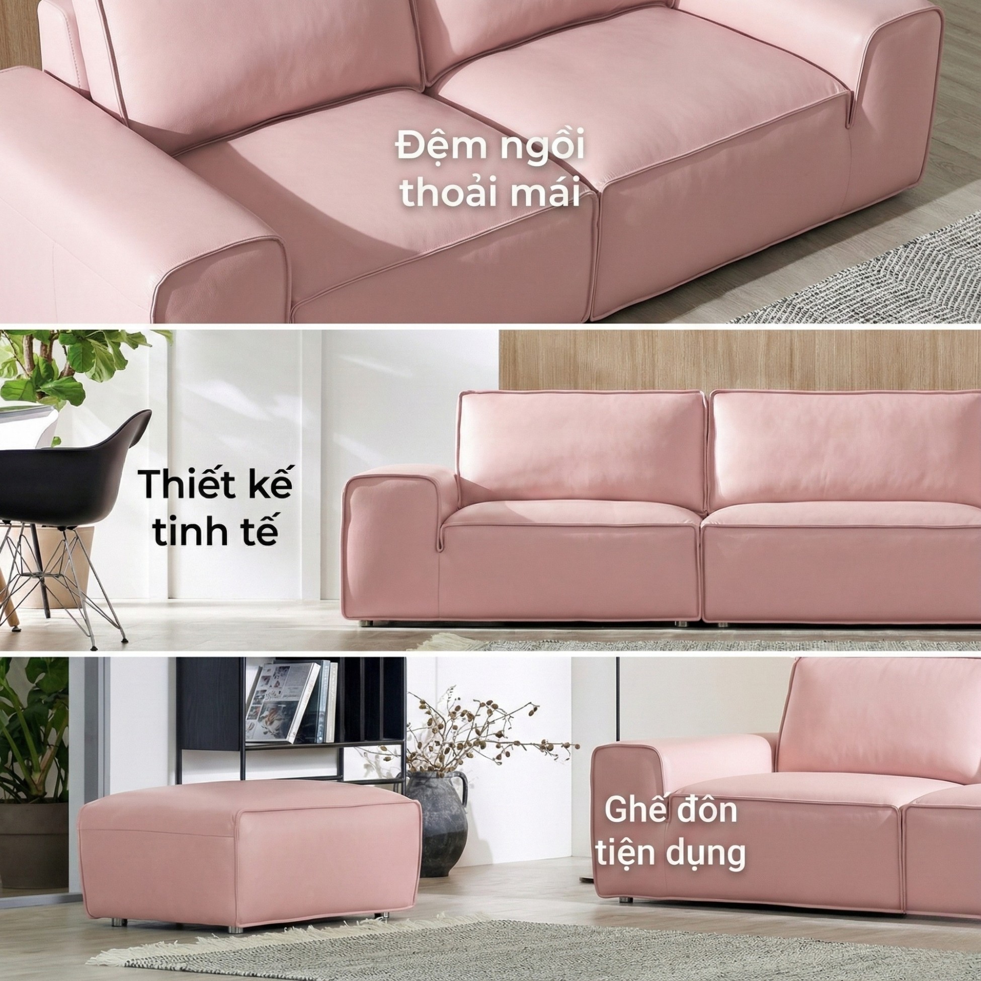 Sofa COZYLOAF – Sofa Da Dáng Băng Hiện Đại Êm Ái Thiết Kế Tối Giản