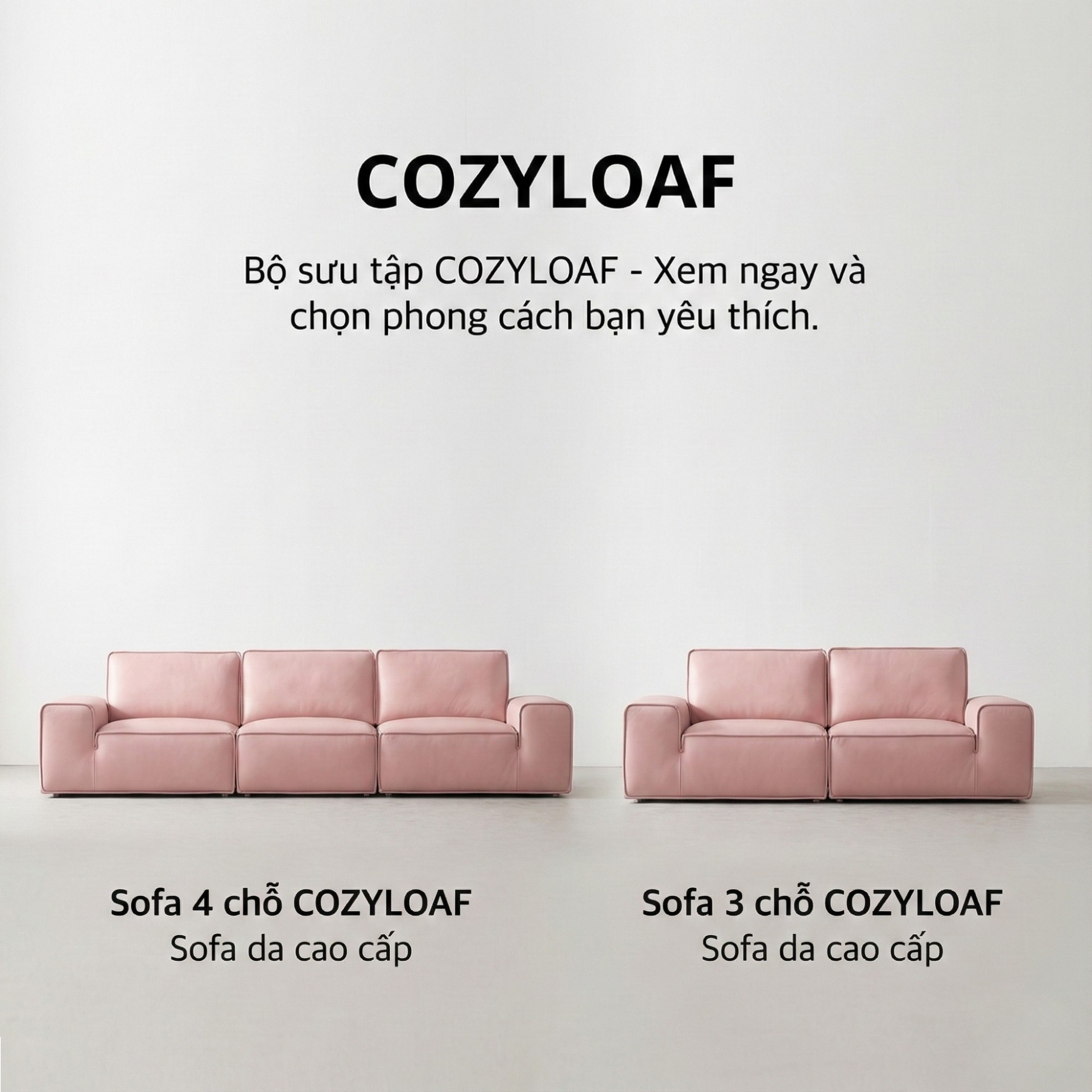 Sofa COZYLOAF – Sofa Da Dáng Băng Hiện Đại Êm Ái Thiết Kế Tối Giản