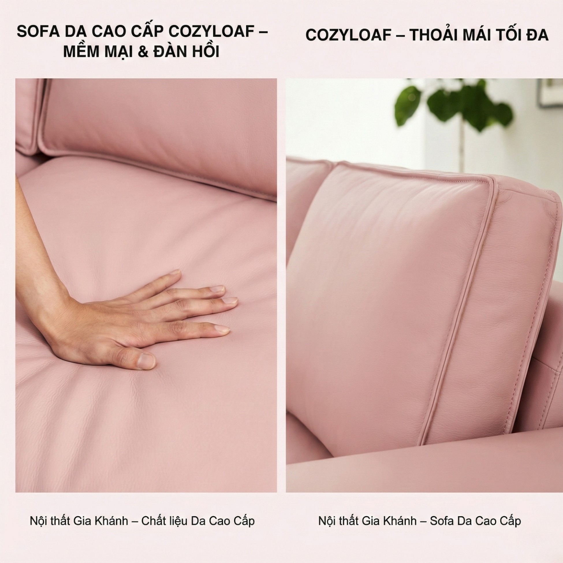 Sofa COZYLOAF – Sofa Da Dáng Băng Hiện Đại Êm Ái Thiết Kế Tối Giản