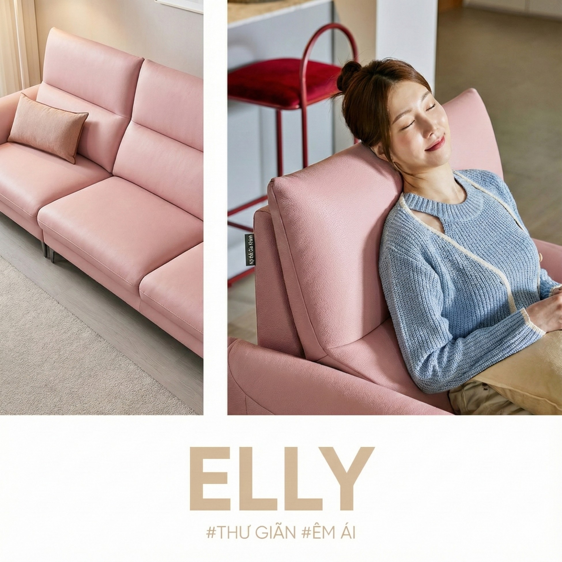 sofa elly sofa da dáng đơn hiện đại
