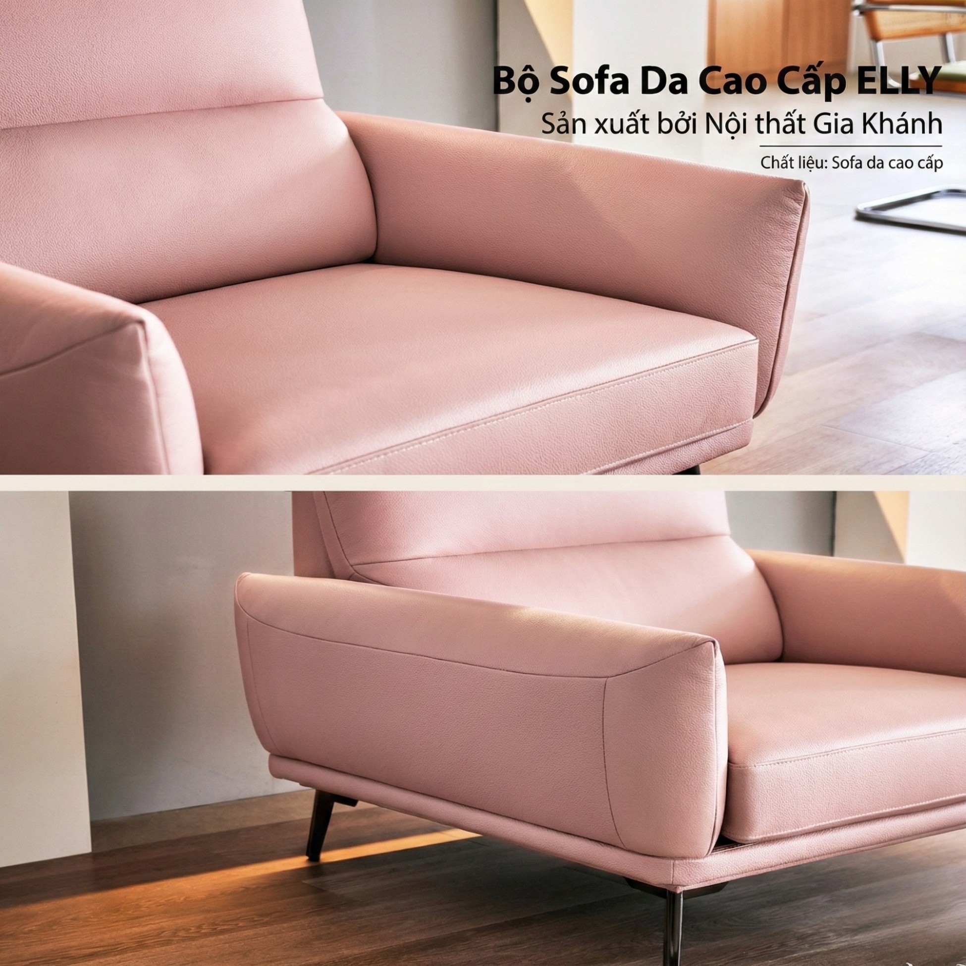 sofa elly sofa da dáng đơn hiện đại