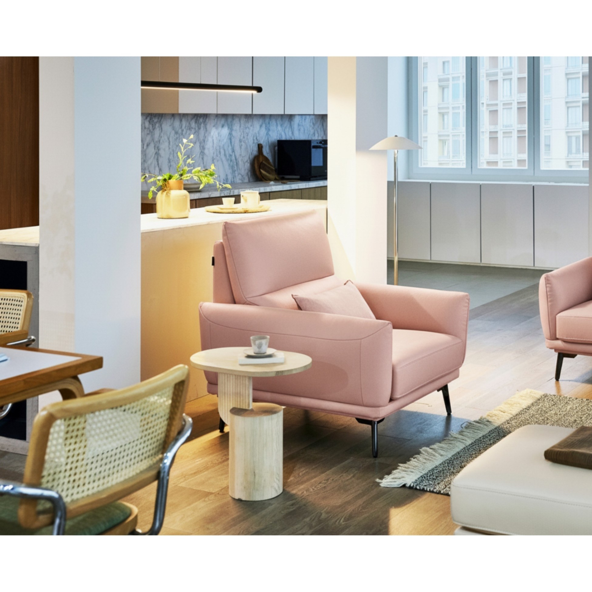 Sofa ELLY sofa đơn bọc da hiện đại tại Xưởng Nội Thất Gia Khánh