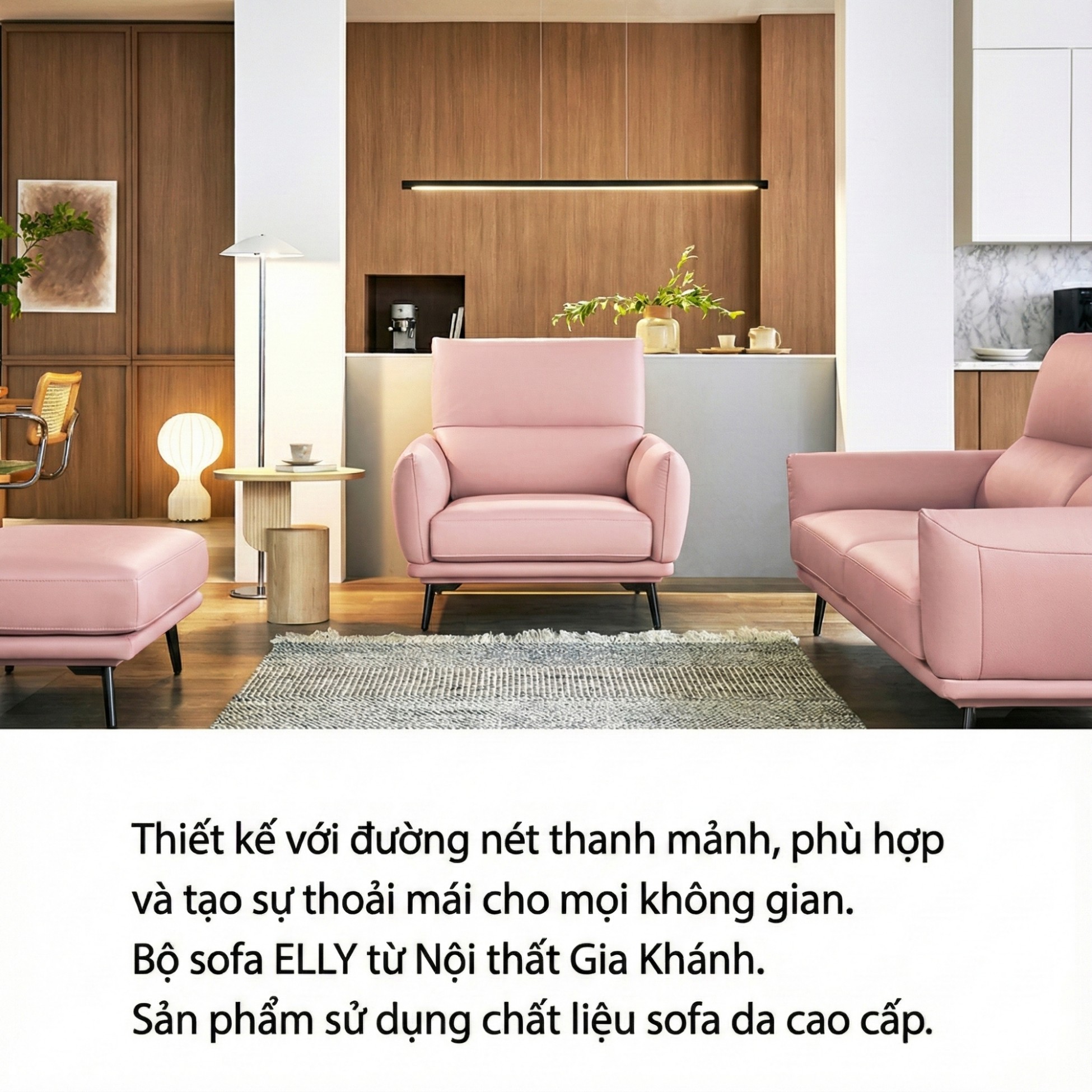 sofa elly sofa da dáng đơn hiện đại