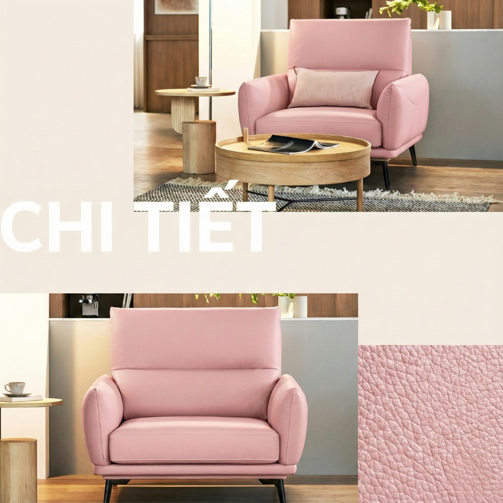 sofa elly sofa da dáng đơn hiện đại