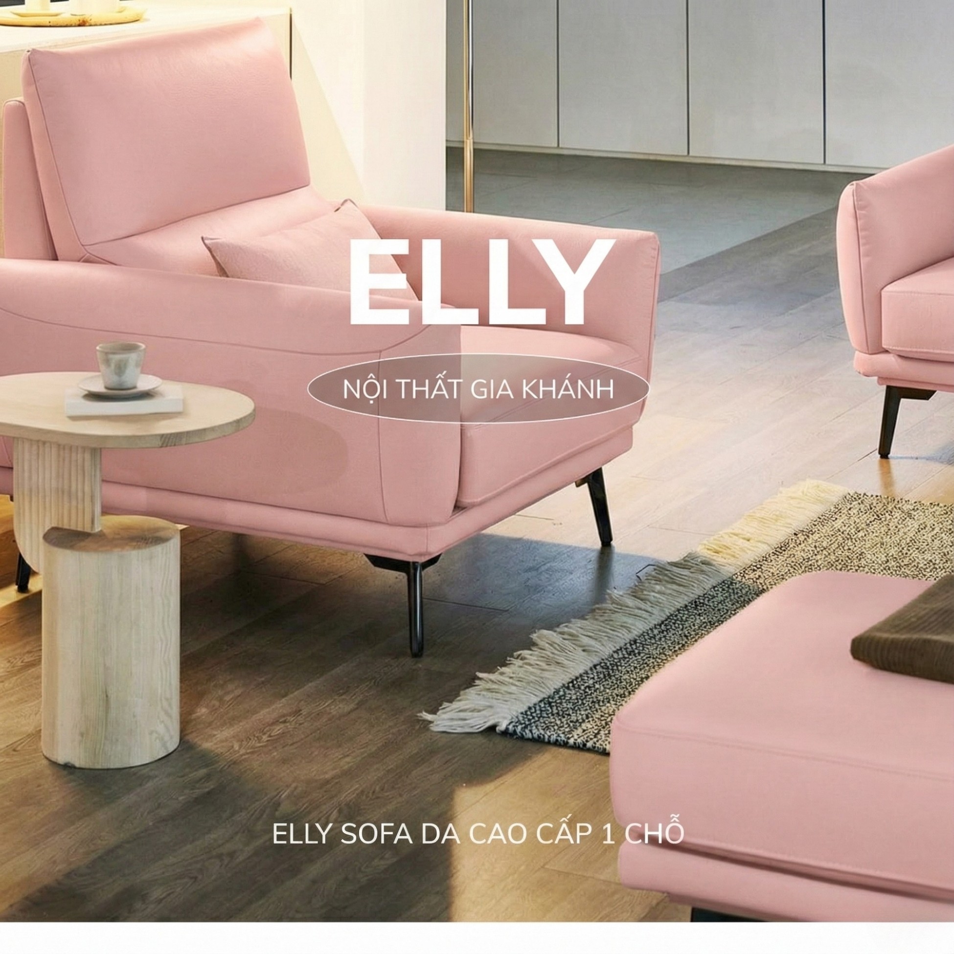 sofa elly sofa da dáng đơn hiện đại