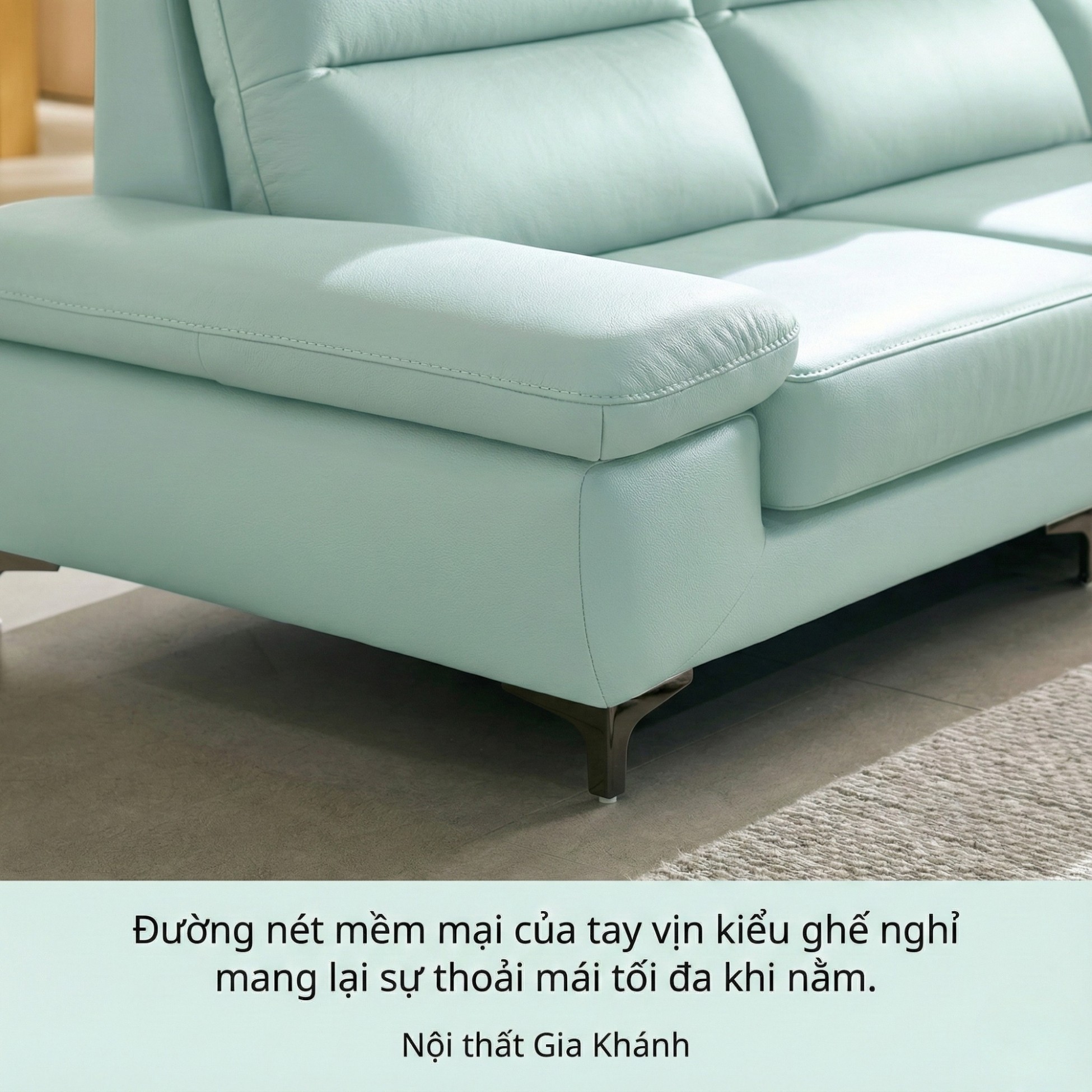 Sofa FEATHER - Sofa Băng Hiện Đại Bọc Da Êm Ái Như Mây