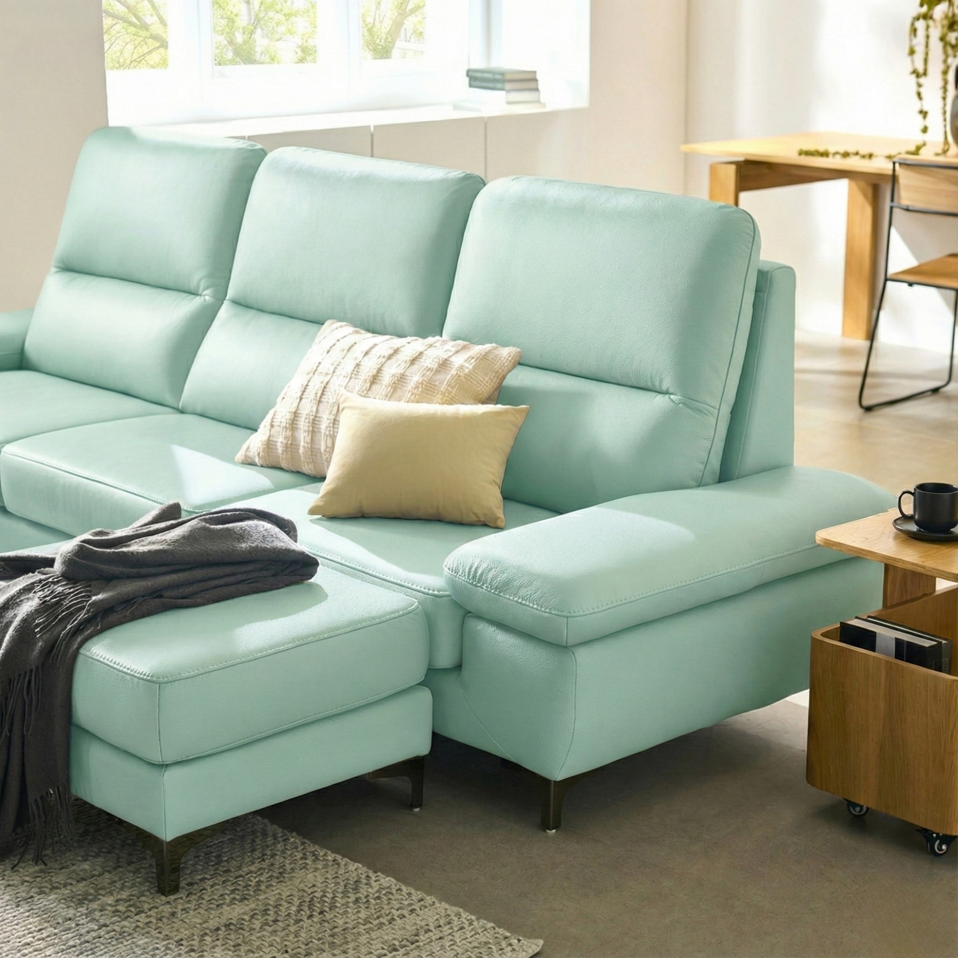 Sofa FEATHER - Sofa Băng Hiện Đại Bọc Da Êm Ái Như Mây