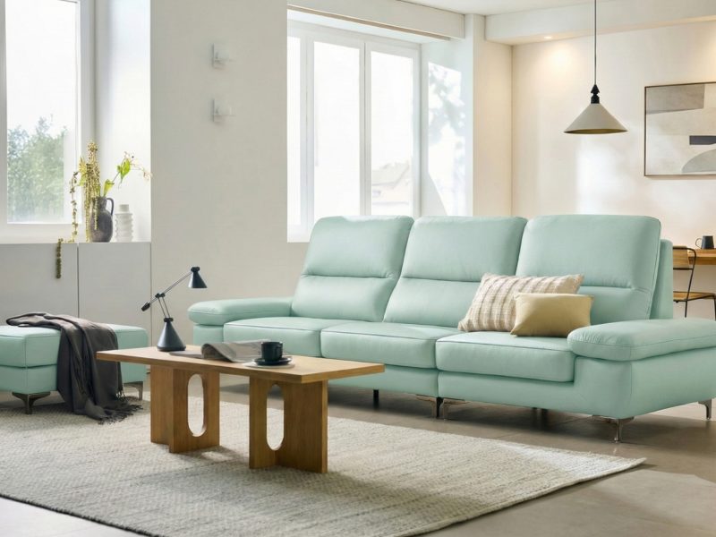 Sofa FEATHER - Sofa Băng Hiện Đại Bọc Da Êm Ái Như Mây