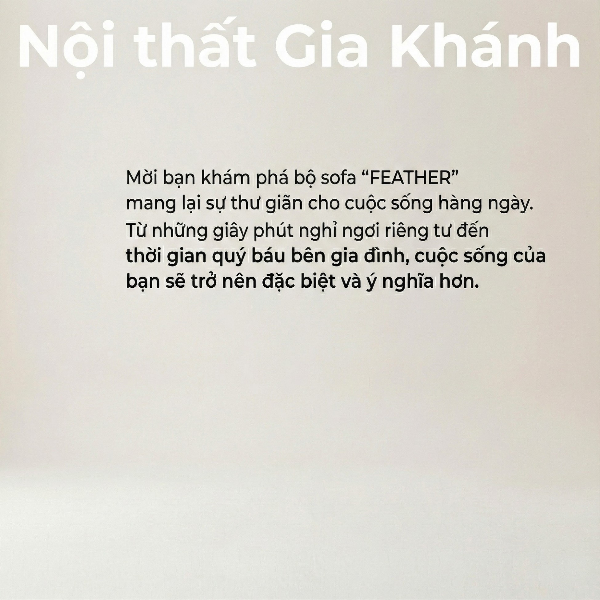 Sofa FEATHER - Sofa Băng Hiện Đại Bọc Da Êm Ái Như Mây