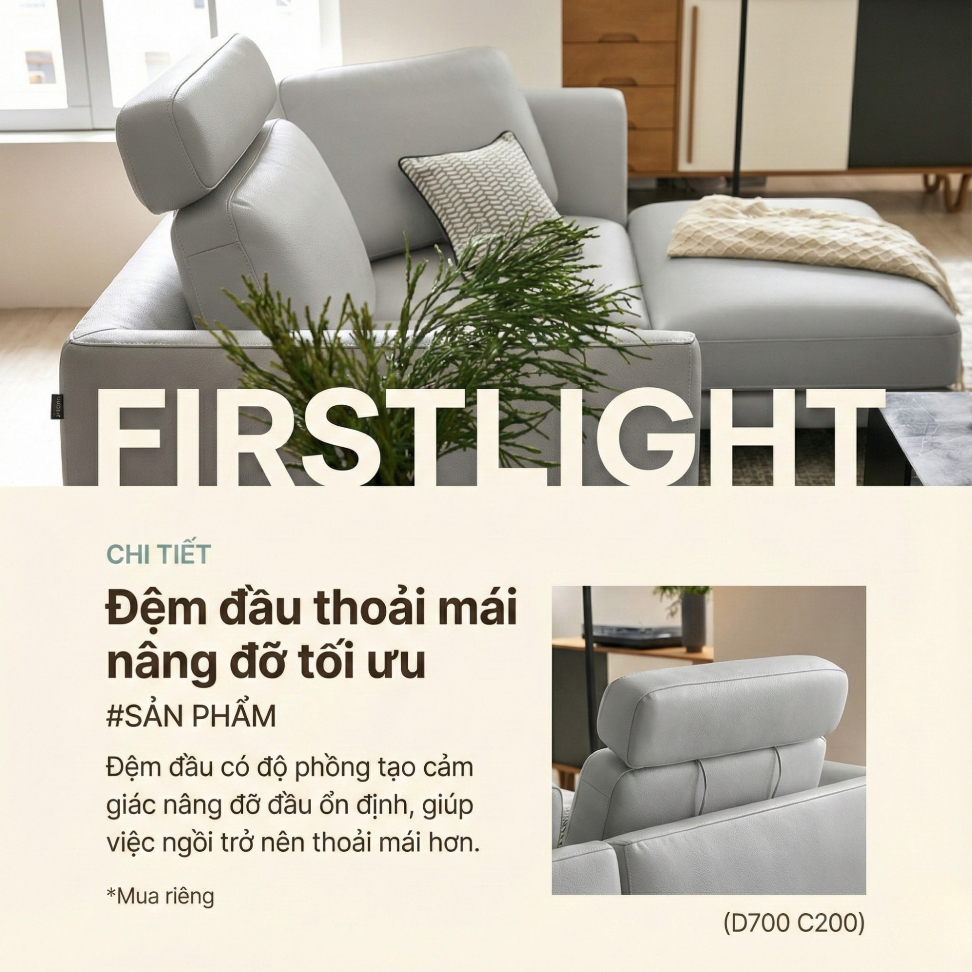 Sofa FIRSTLIGHT - Sofa Băng Bọc Da Cao Cấp Dạng Mô-đun Tùy Chỉnh