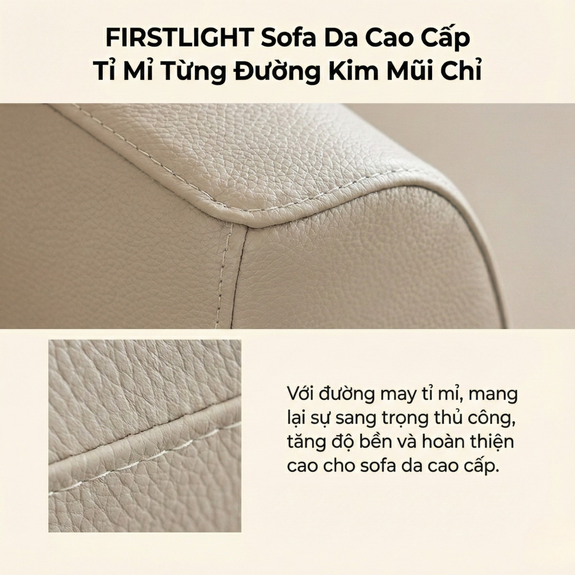 Sofa FIRSTLIGHT - Sofa Băng Bọc Da Cao Cấp Dạng Mô-đun Tùy Chỉnh