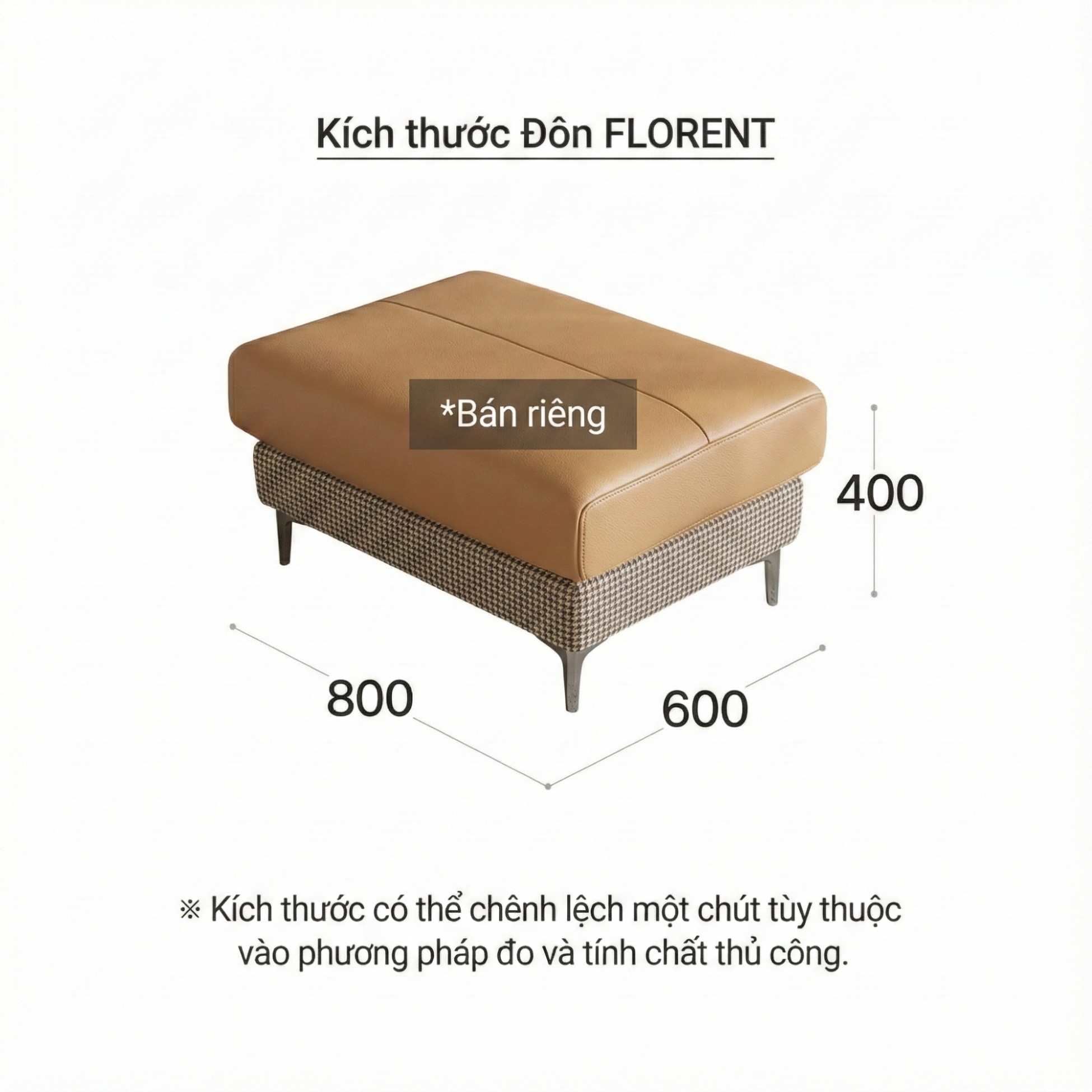 Sofa FLORENT - Sofa Bành Bọc Da Cao Cấp Với Tựa Lưng Điều Chỉnh