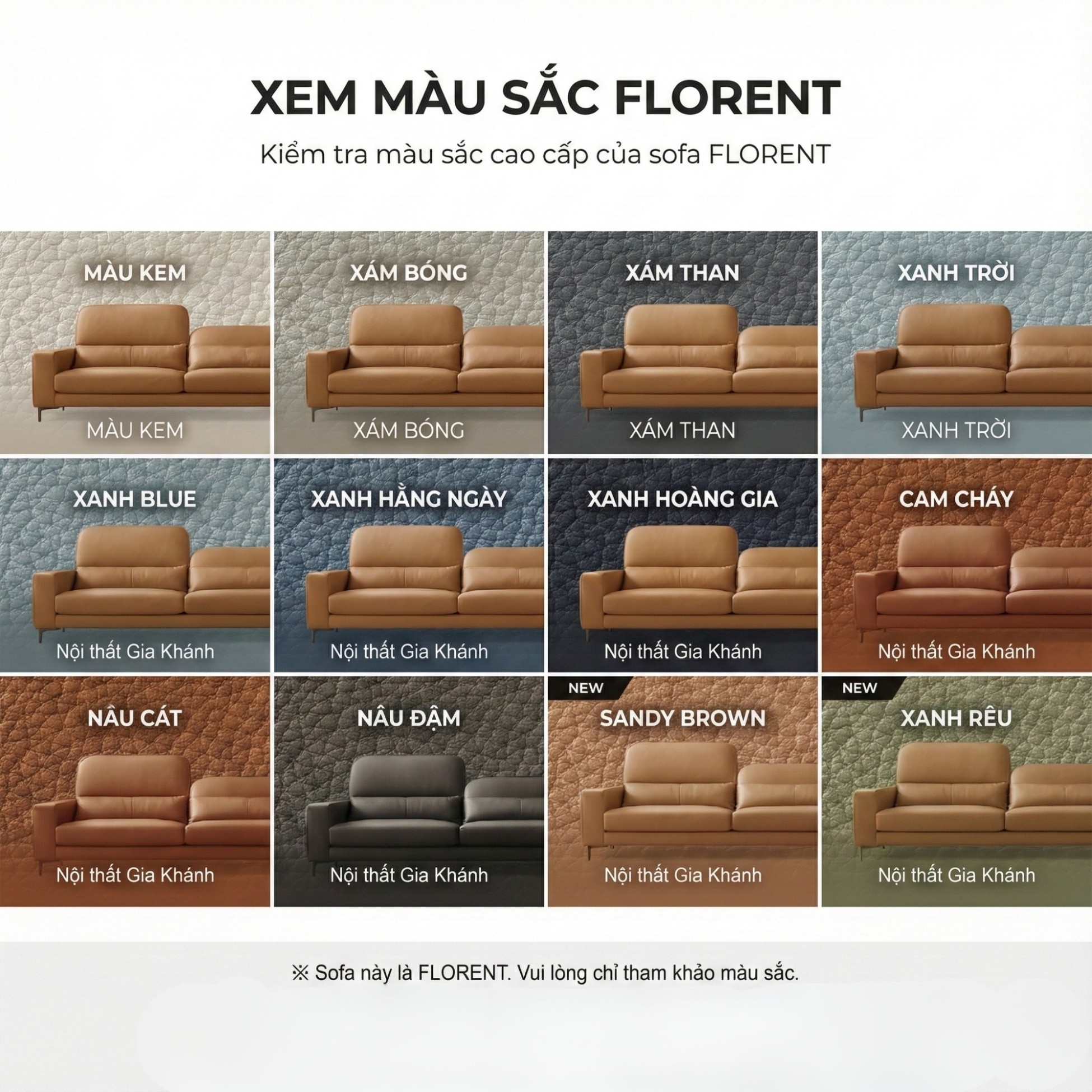 Sofa FLORENT - Sofa Bành Bọc Da Cao Cấp Với Tựa Lưng Điều Chỉnh